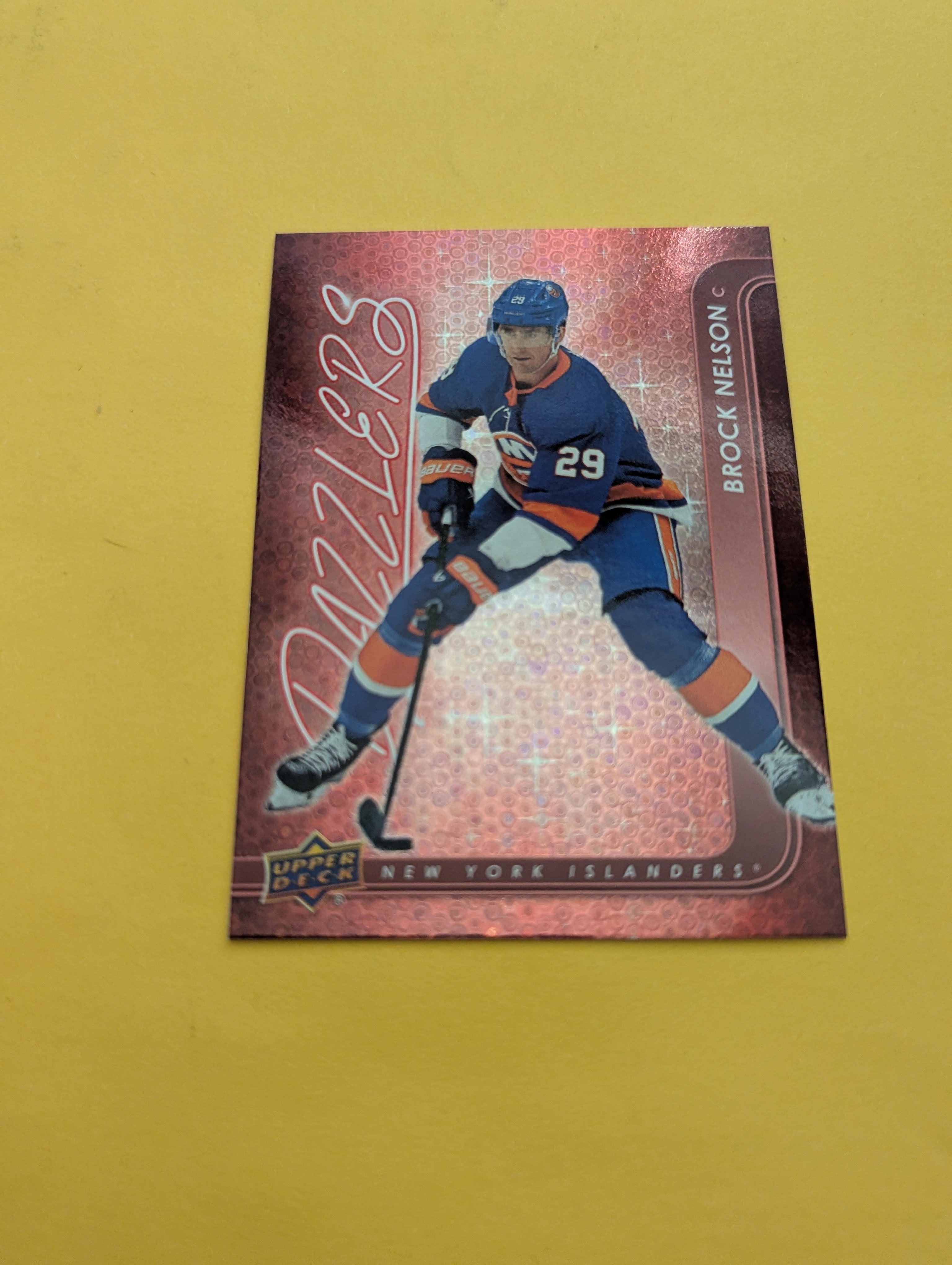 Brock Nelson 24-25 Upper Deck Dazzlers Pink Card