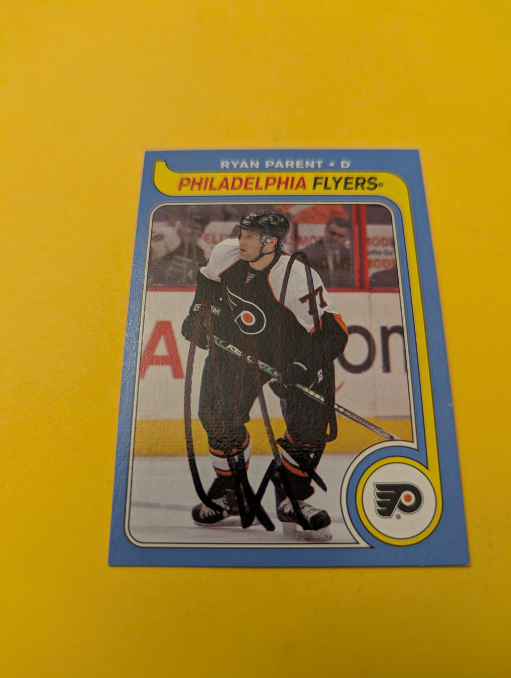 Ryan Parent Signed Philadelphia Flyers Card