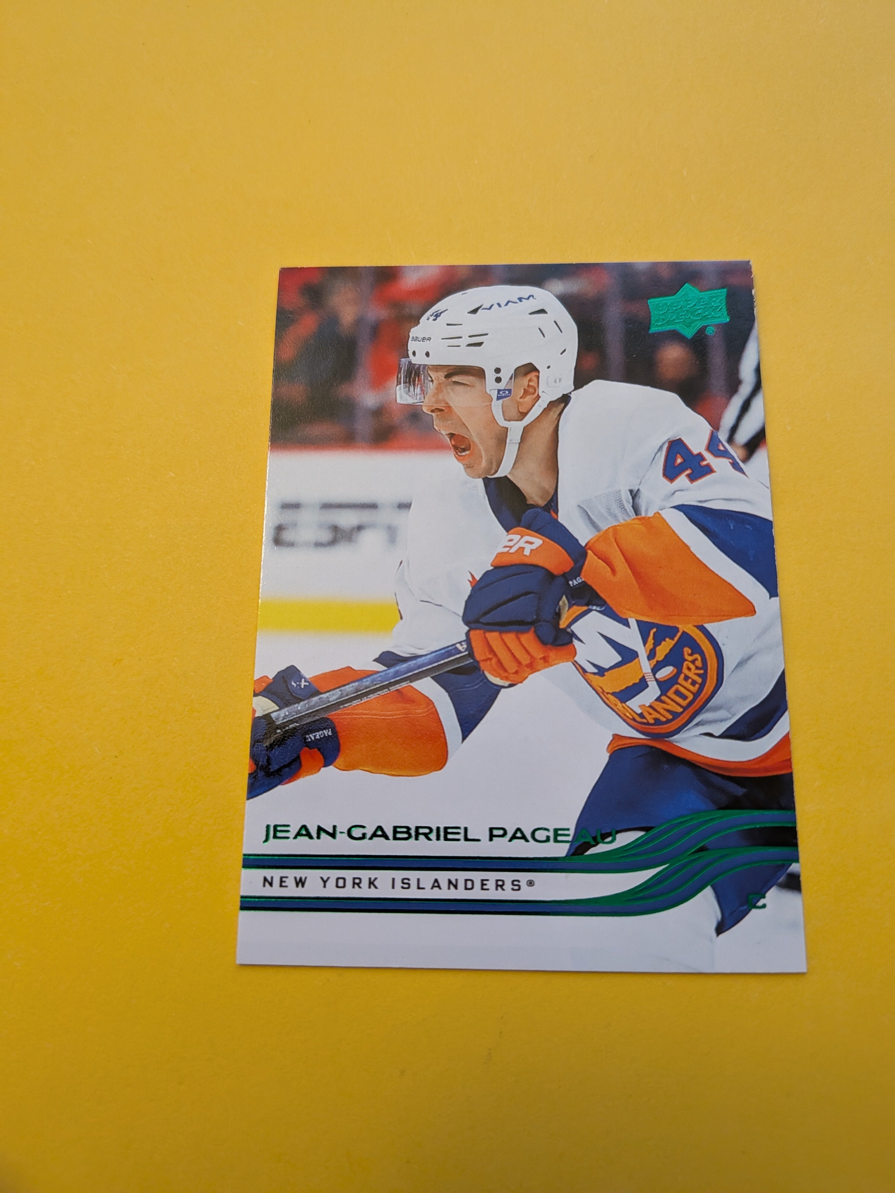 Jean Gabriel Pageau 25-26 Upper Deck Green Holiday Card
