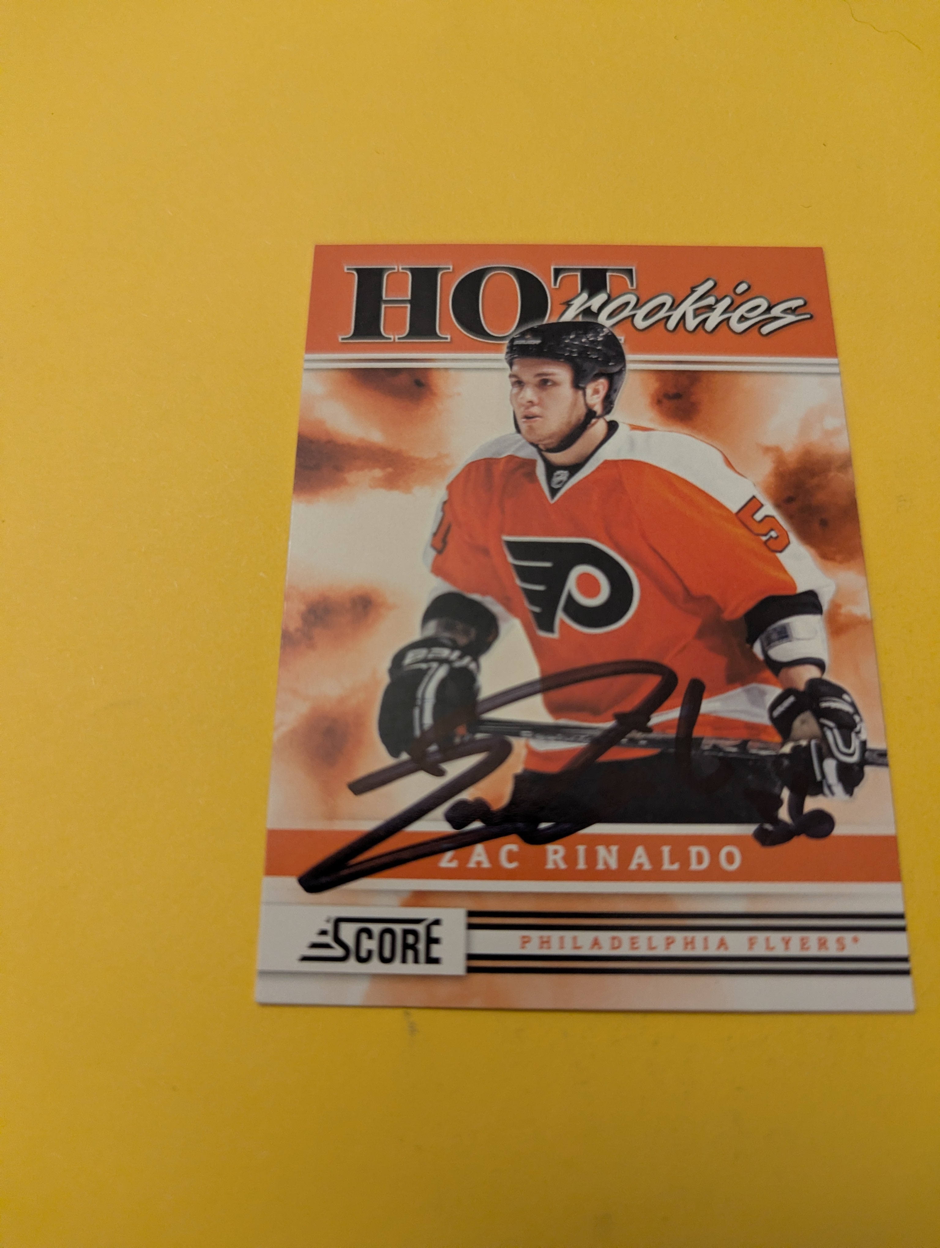 Zac Rinaldo Signed Philadelphia Flyers Rookie Card
