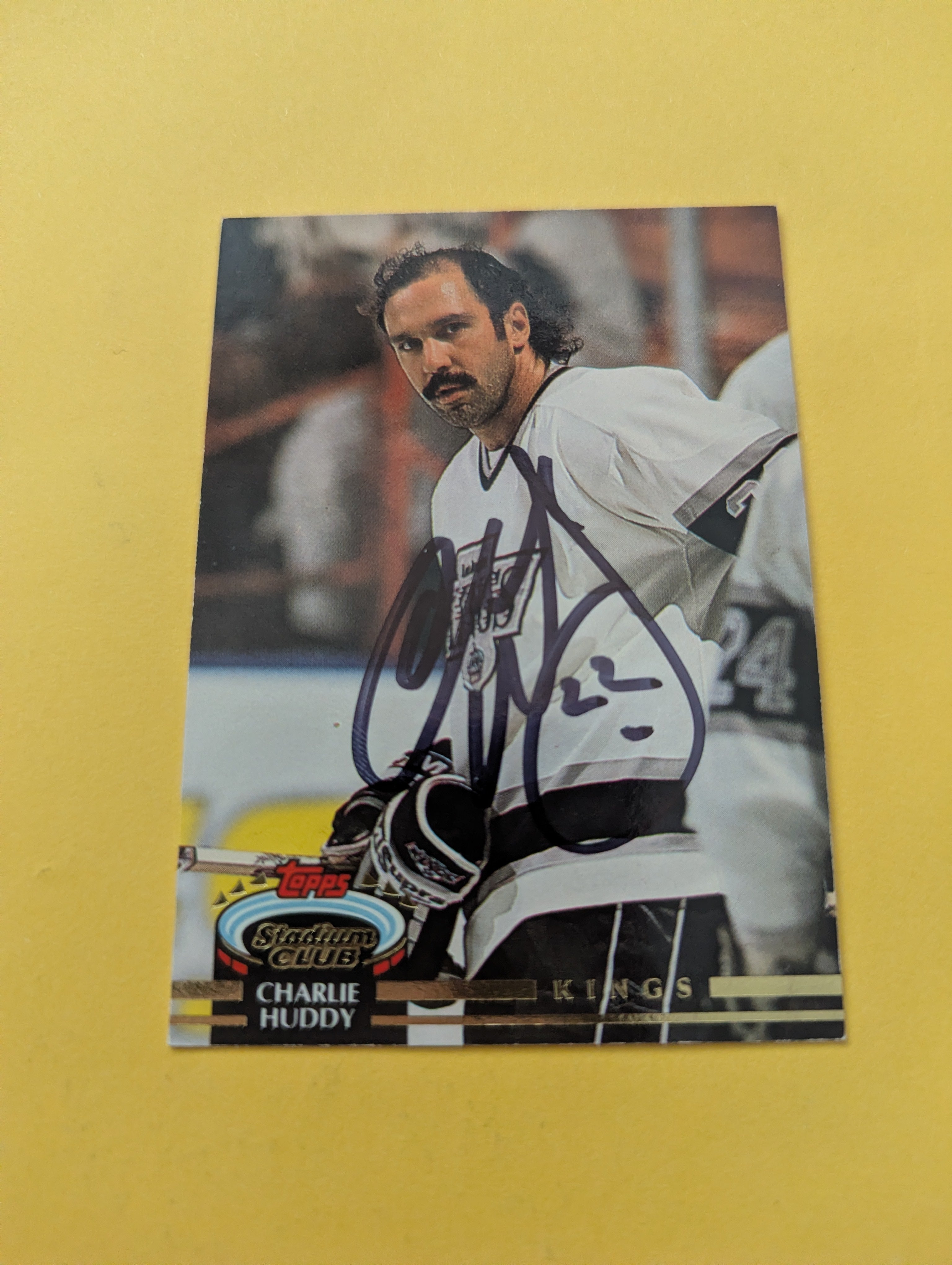 Charlie Huddy Signed Los Angeles Kings Card