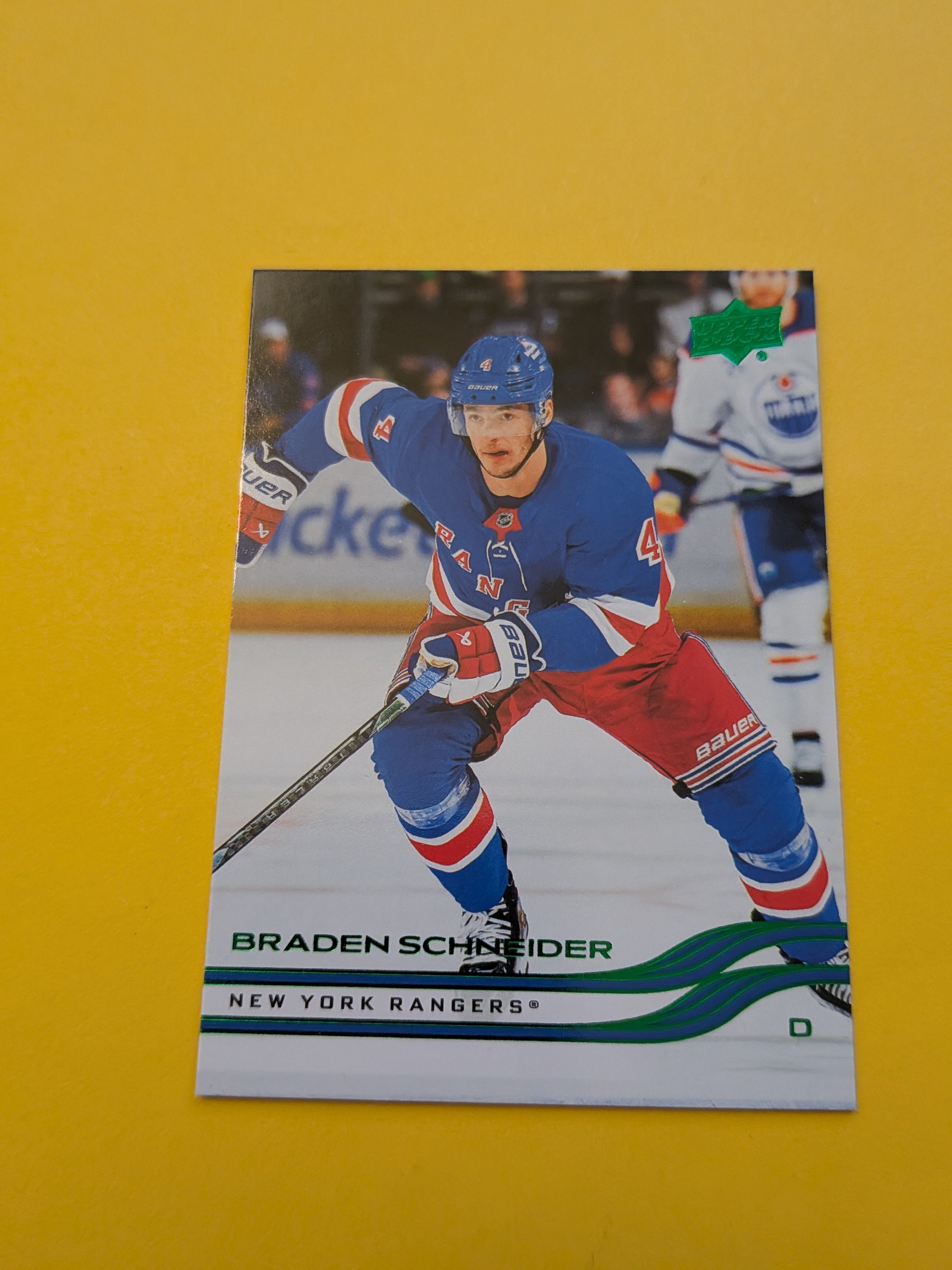 Braden Schneider 25-26 Upper Deck Green Holiday Card