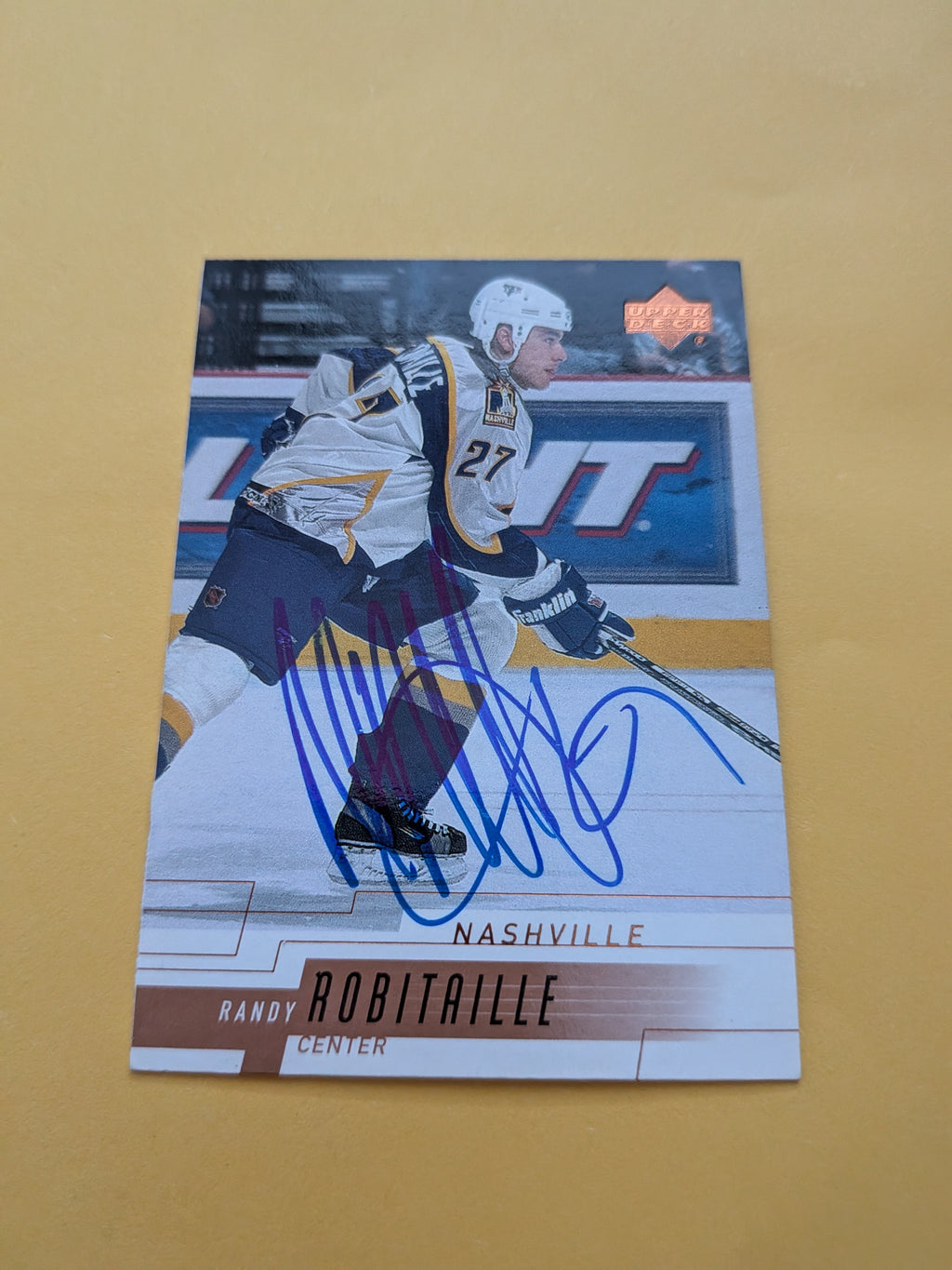 Randy Robitaille Signed Nashville Predators Card