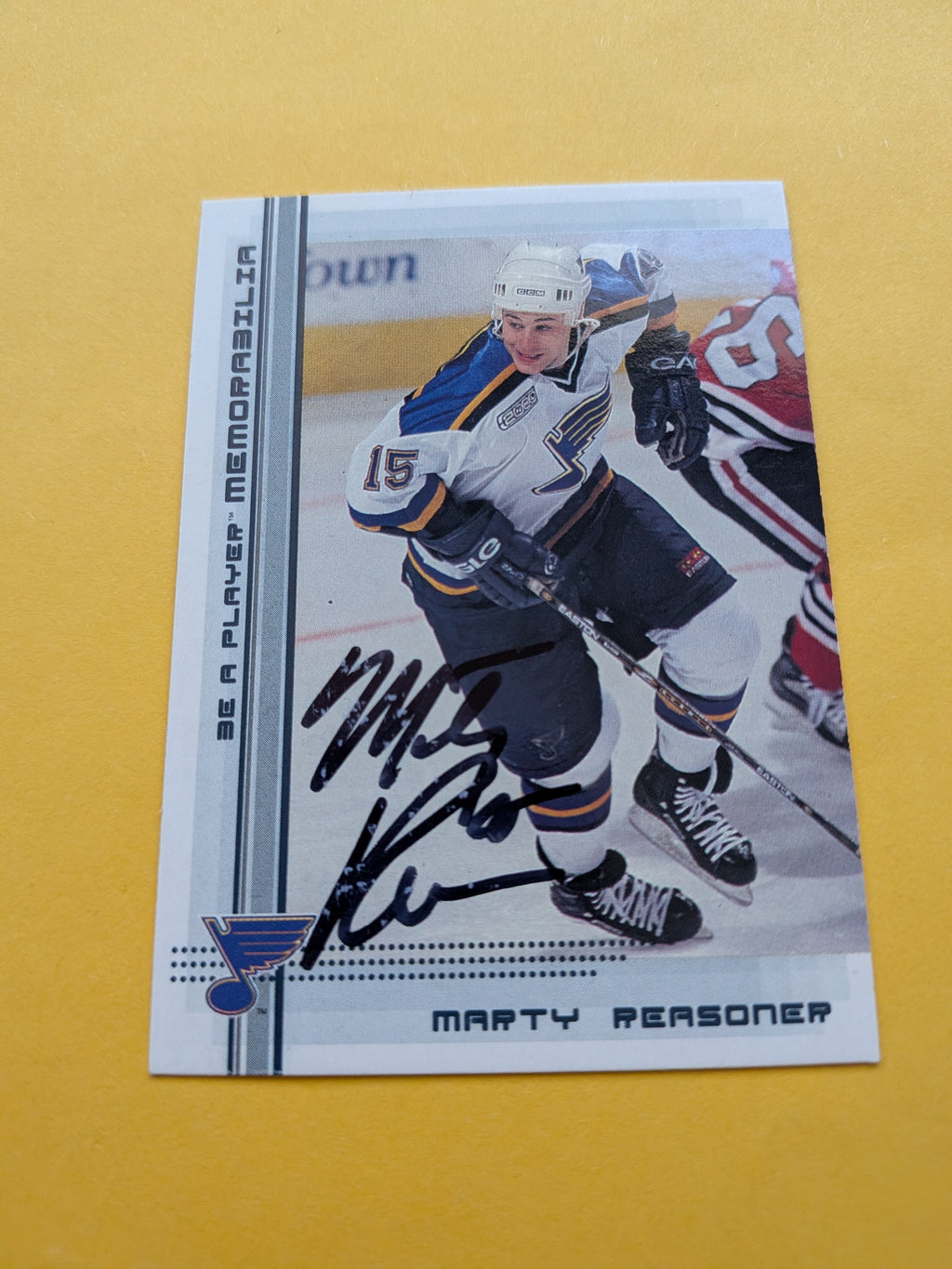 Marty Reasoner Signed St. Louis Blues Card A