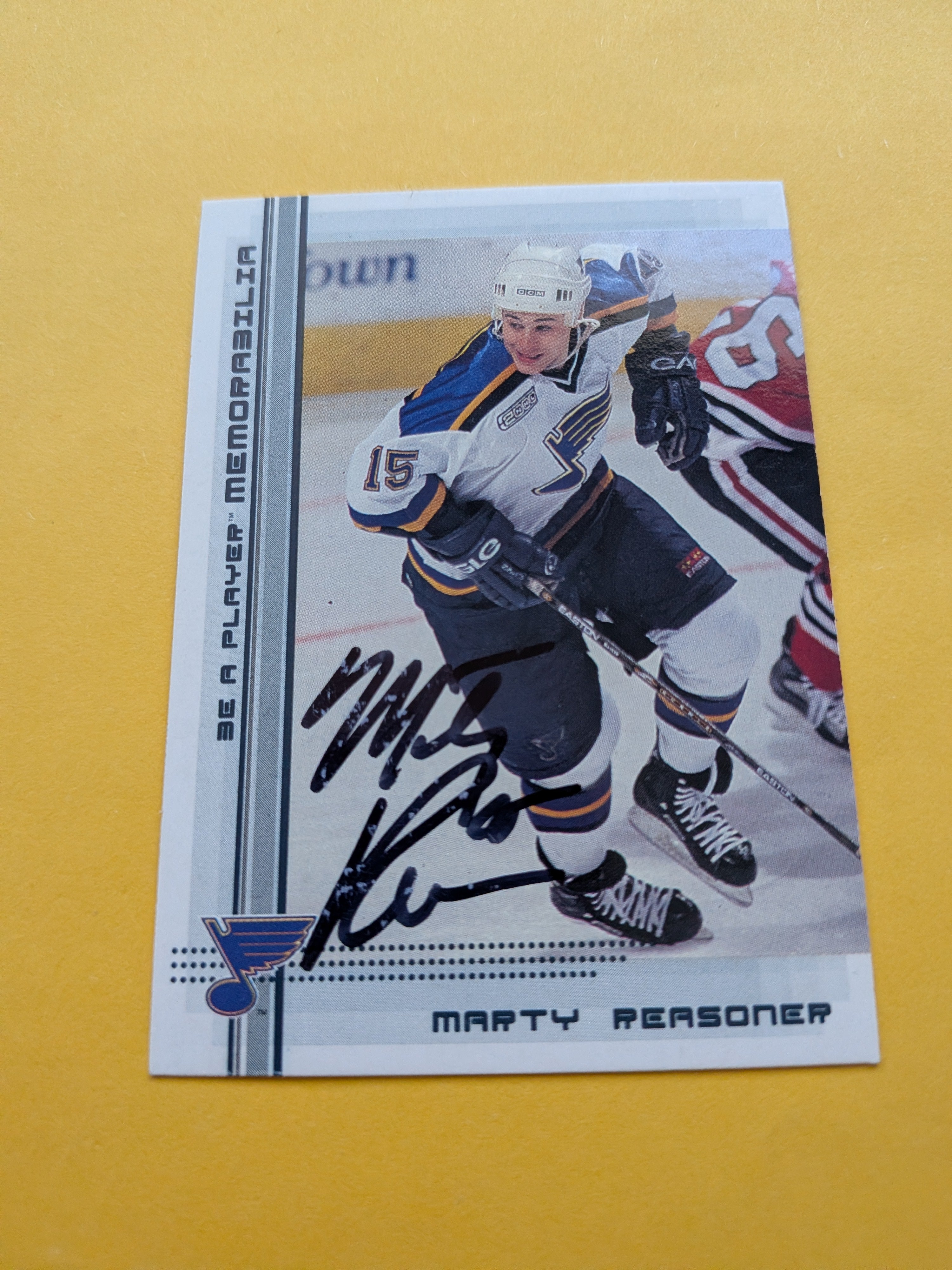 Marty Reasoner Signed St. Louis Blues Card A