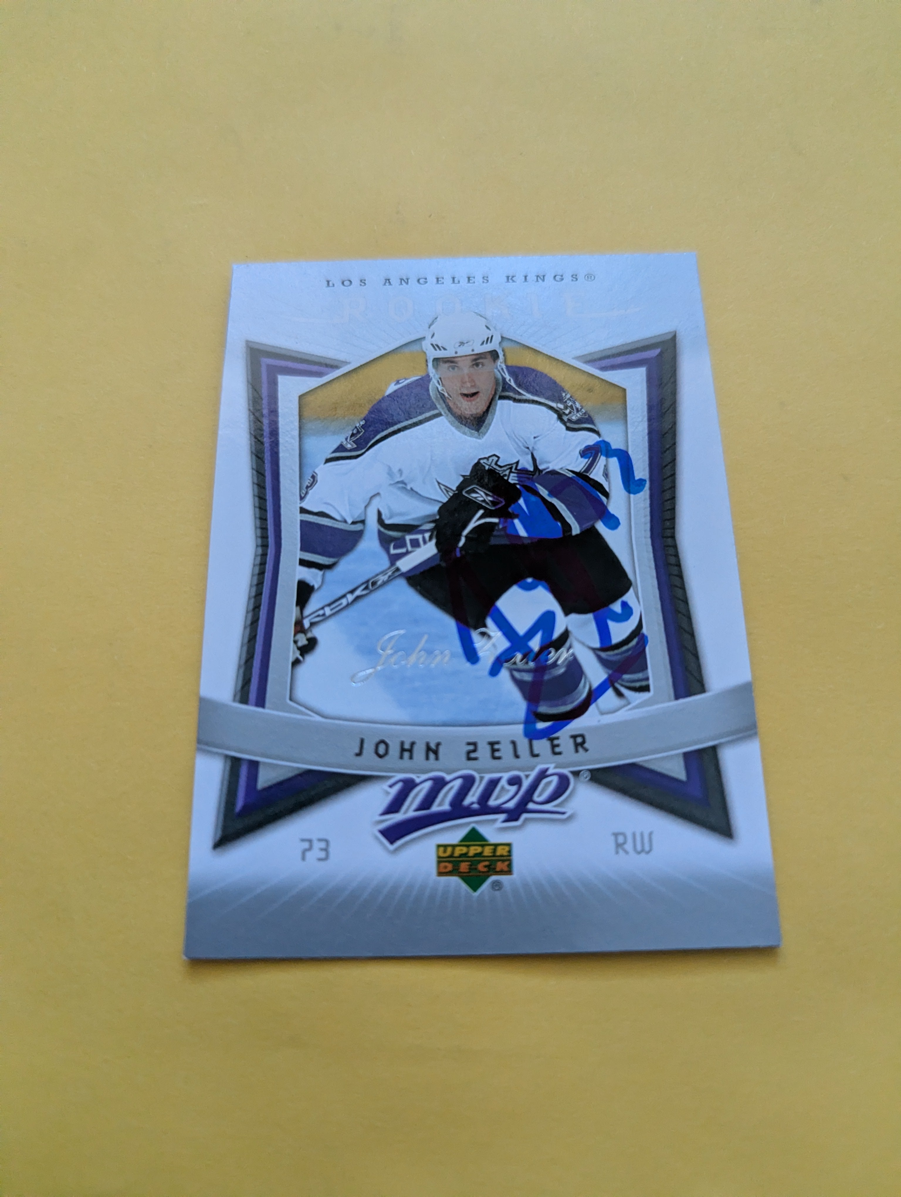 John Zeiler Signed Los Angeles Kings Rookie Card A