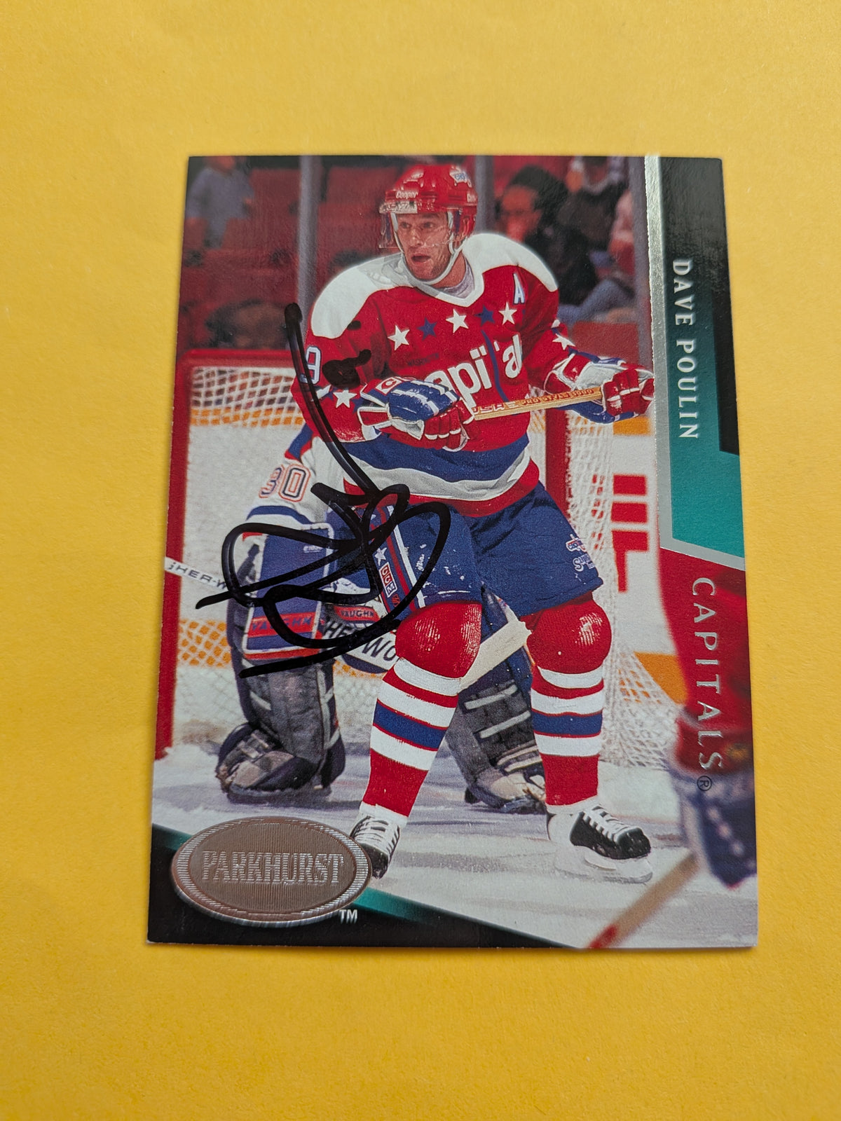 Dave Poulin Signed Washington Capitals Card A
