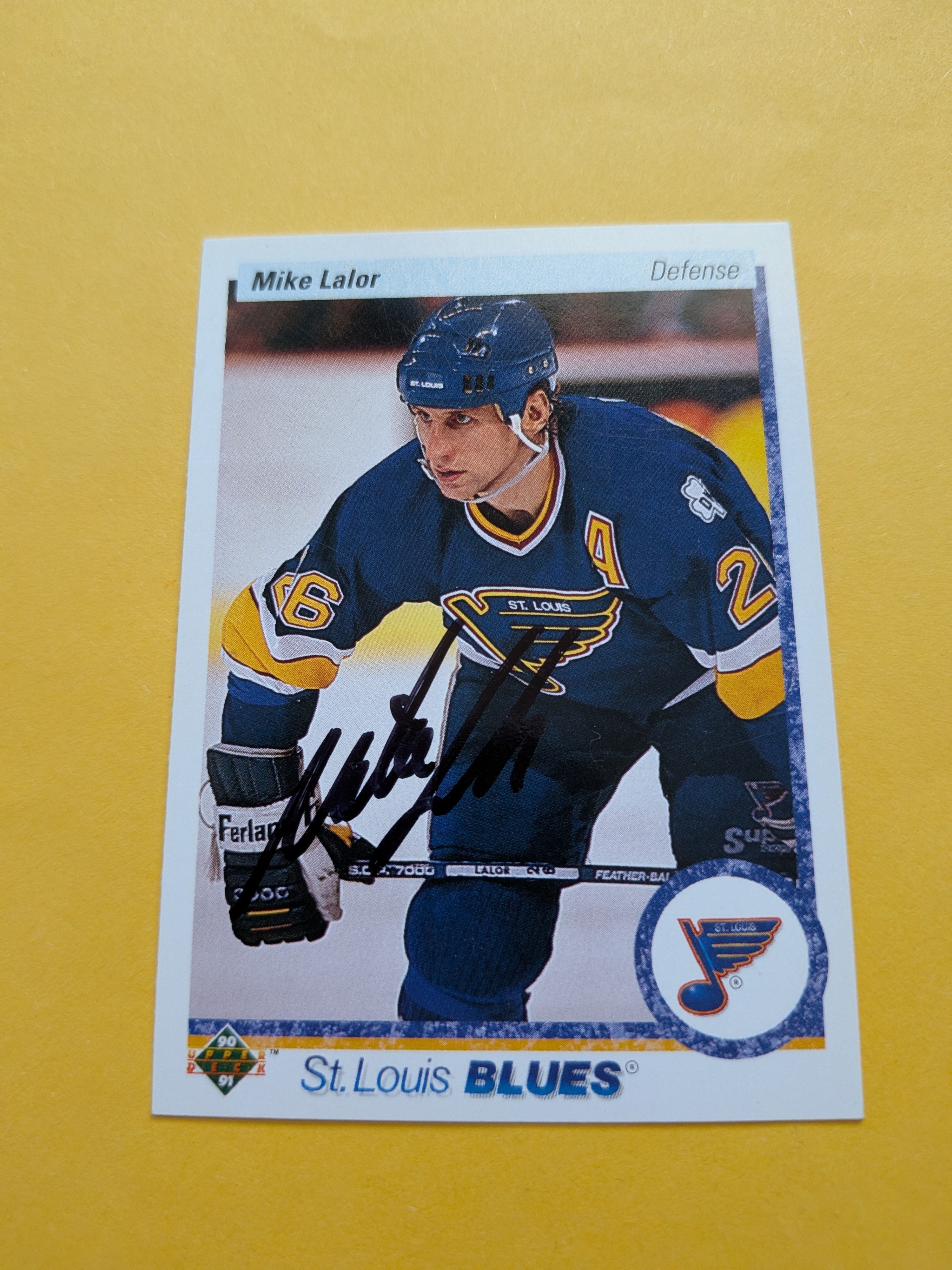 Mike Lalor Signed St. Louis Blues Card A