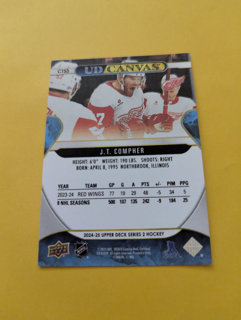 J.T. Compher 24-25 Upper Deck UD Canvas Card
