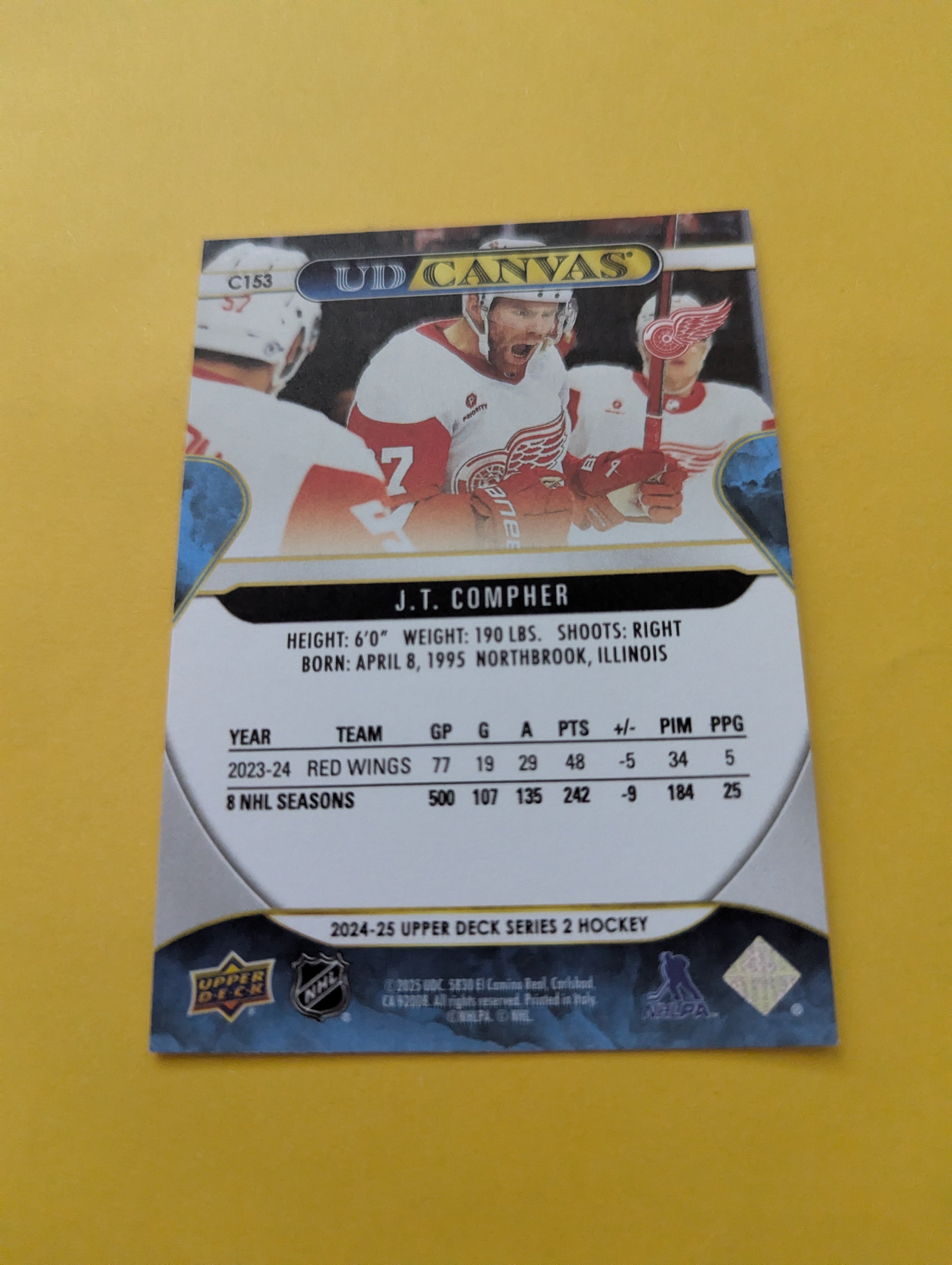 J.T. Compher 24-25 Upper Deck UD Canvas Card