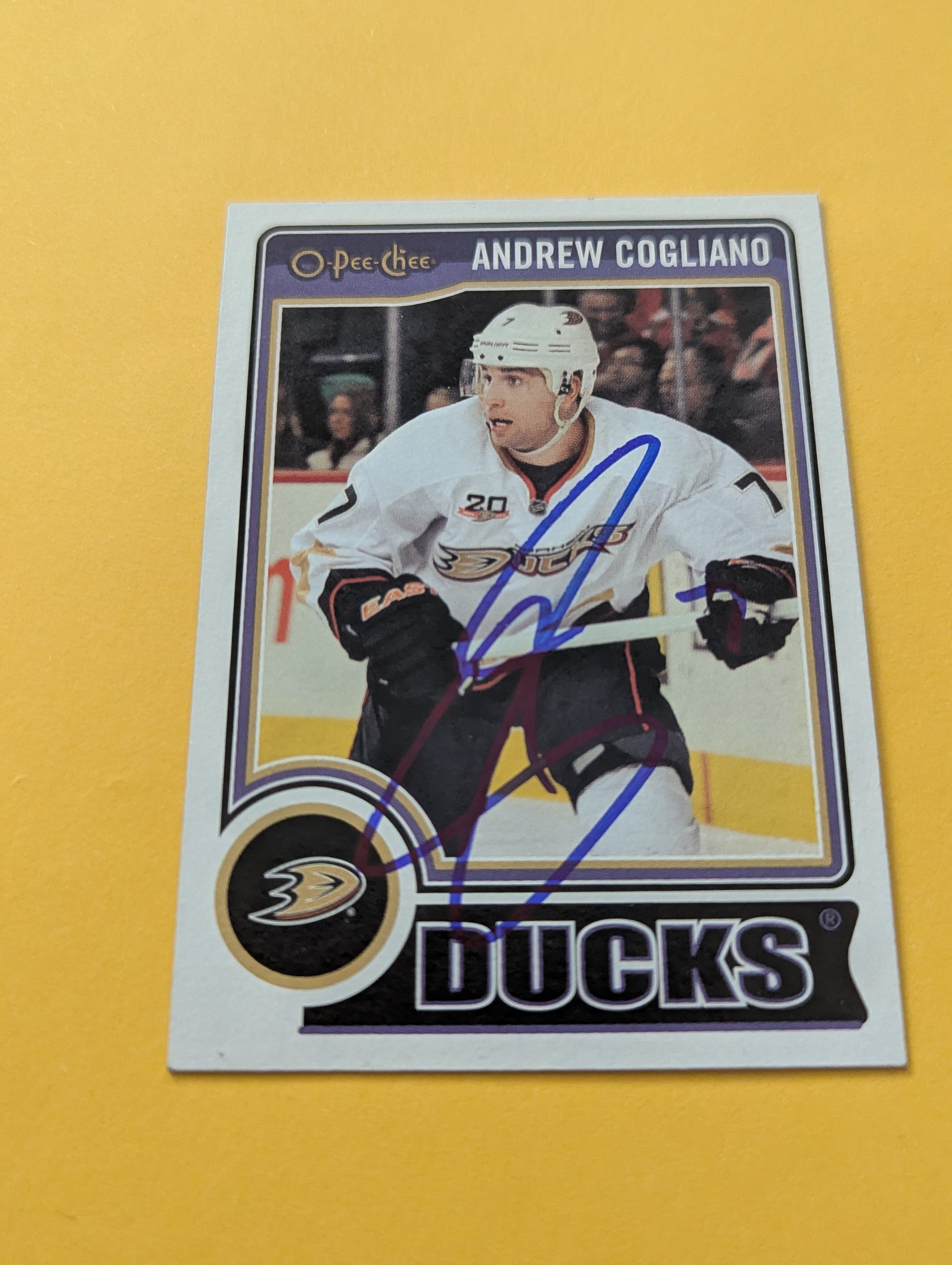Andrew Cogliano Signed Anaheim Ducks Card