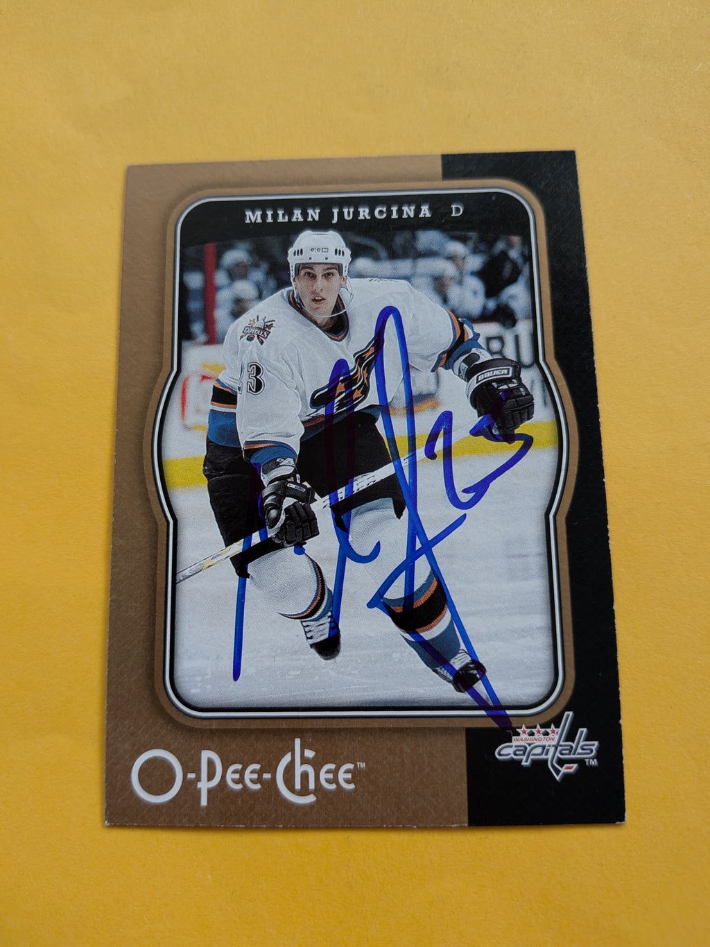 Milan Jurcina Signed Washington Capitals Card A