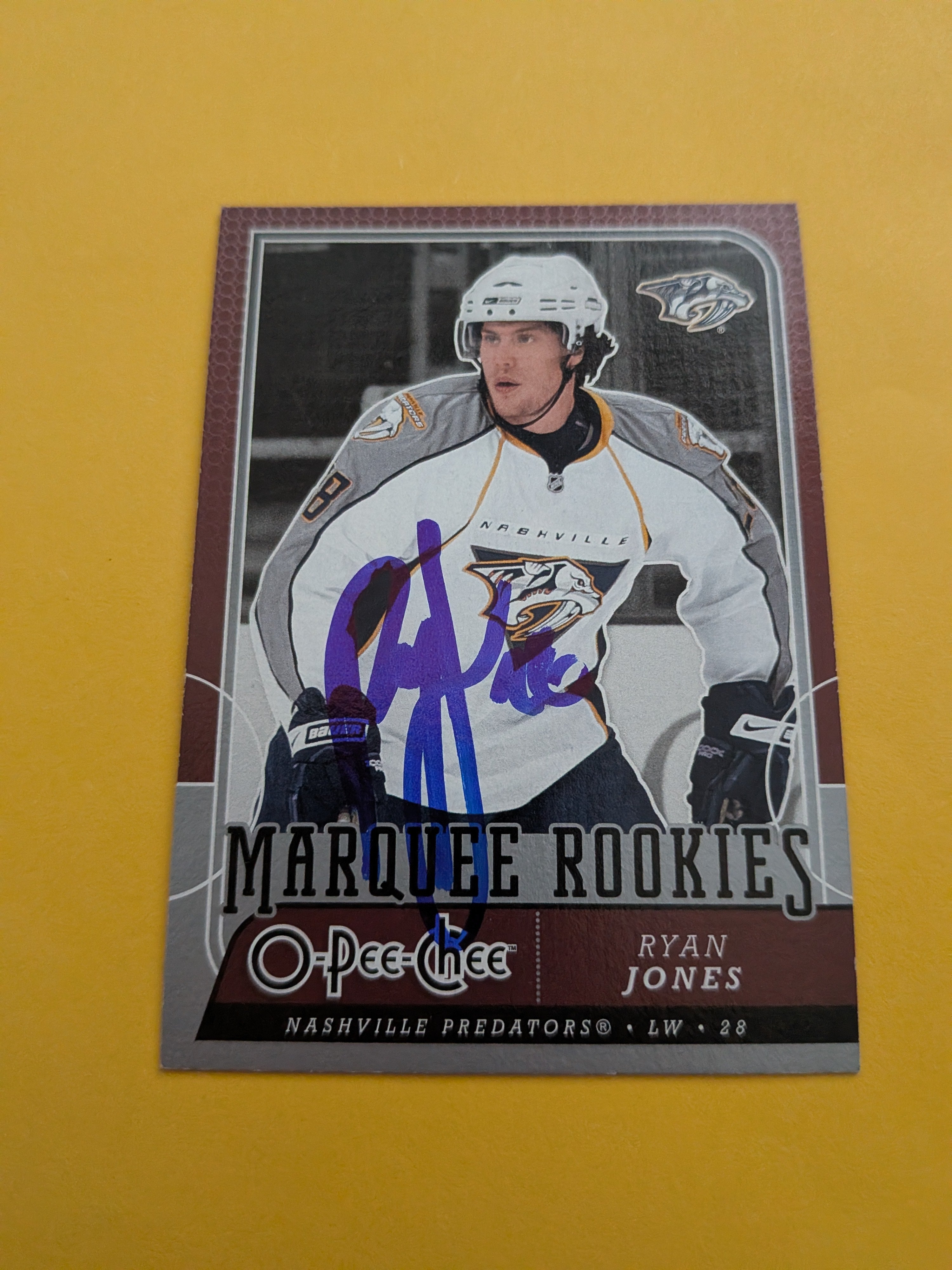 Ryan Jones Signed Nashville Predators Rookie Card B