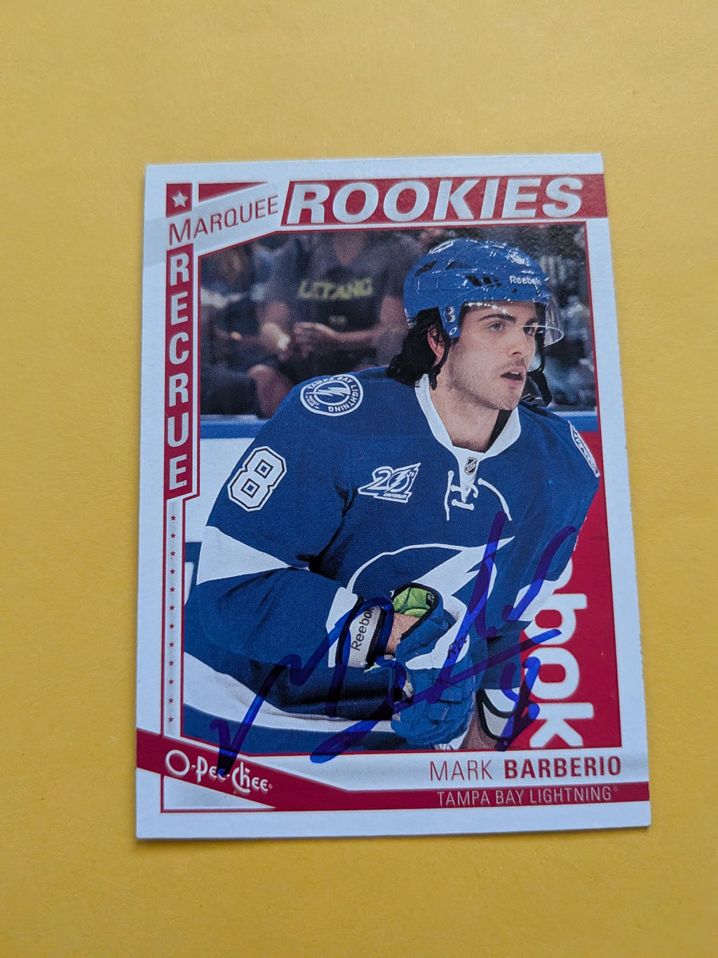 Mark Barberio Signed Tampa Bay Lightning Rookie Card A