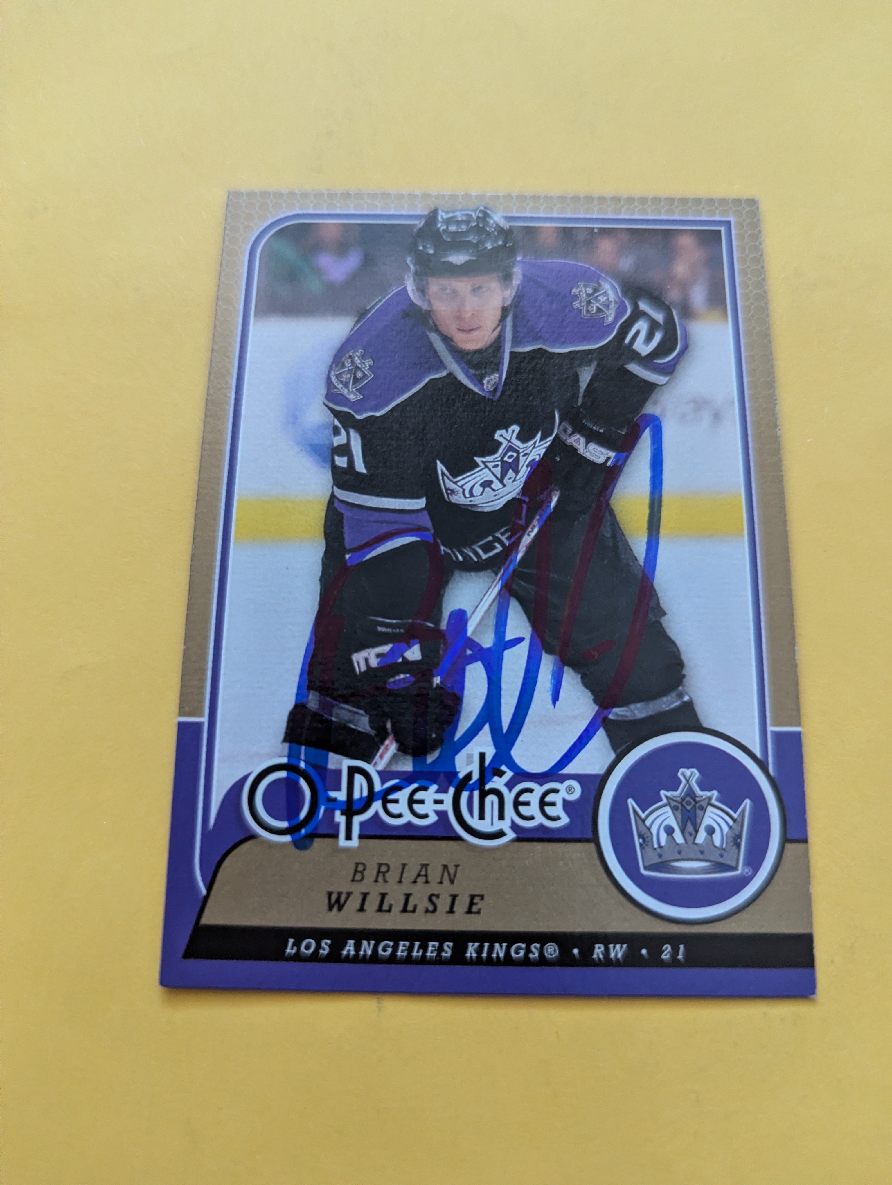 Brian Willsie Signed Los Angeles Kings Card