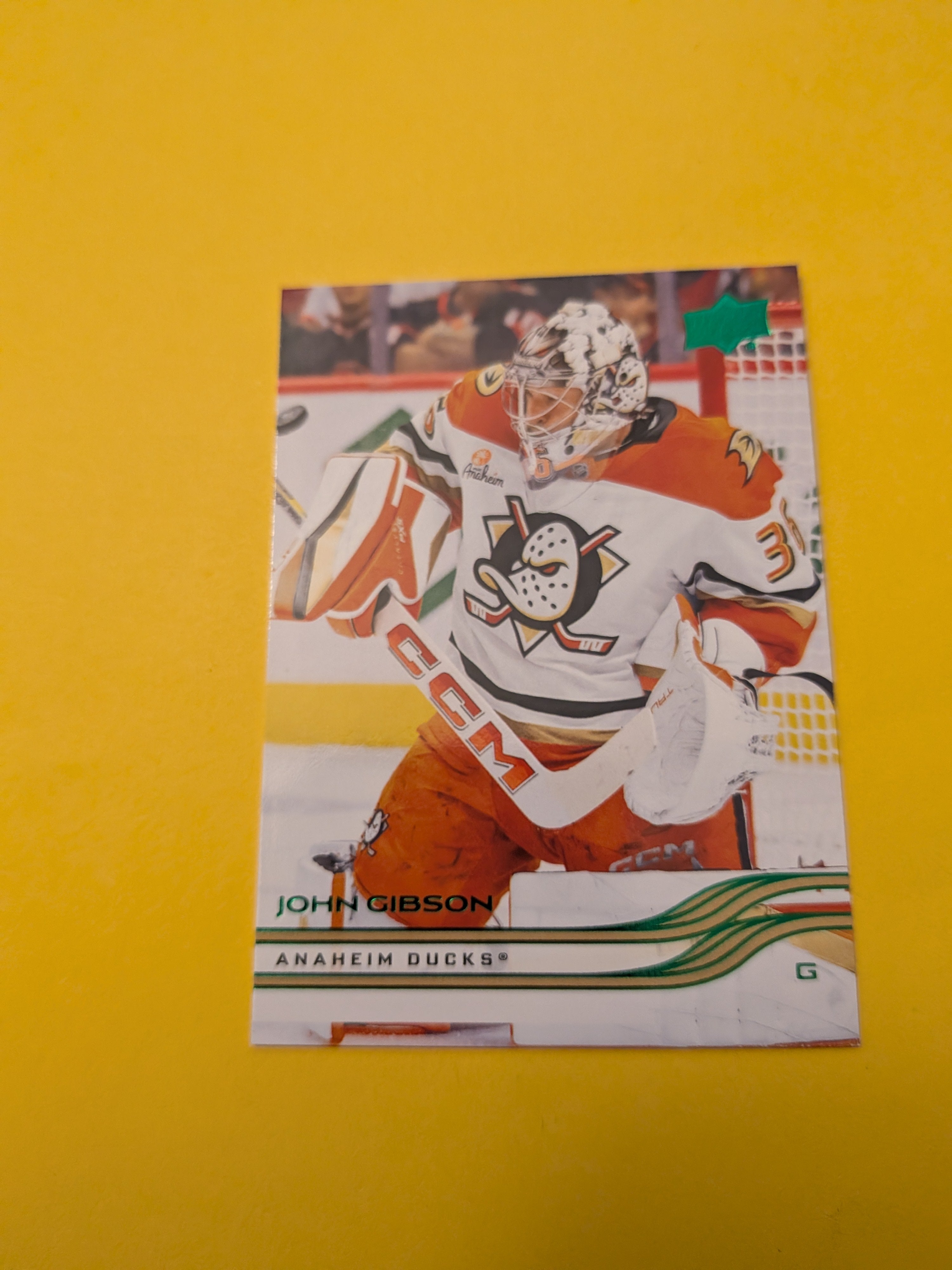 John Gibson 25-26 Upper Deck Green Holiday Card