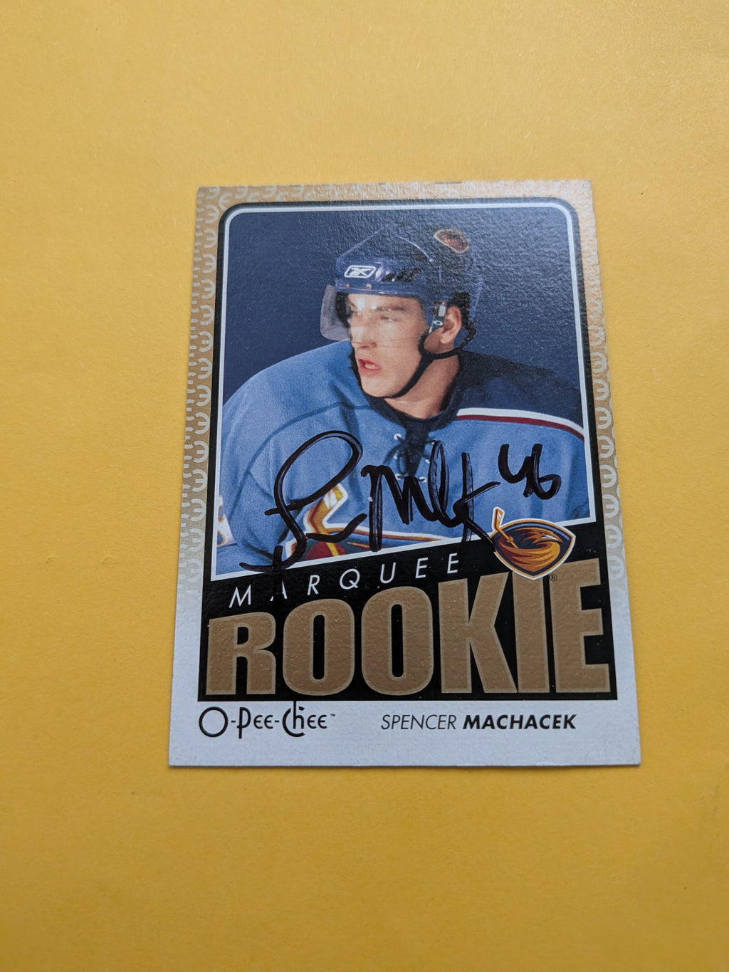 Spencer Machacek Signed Atlanta Thrashers Rookie Card A