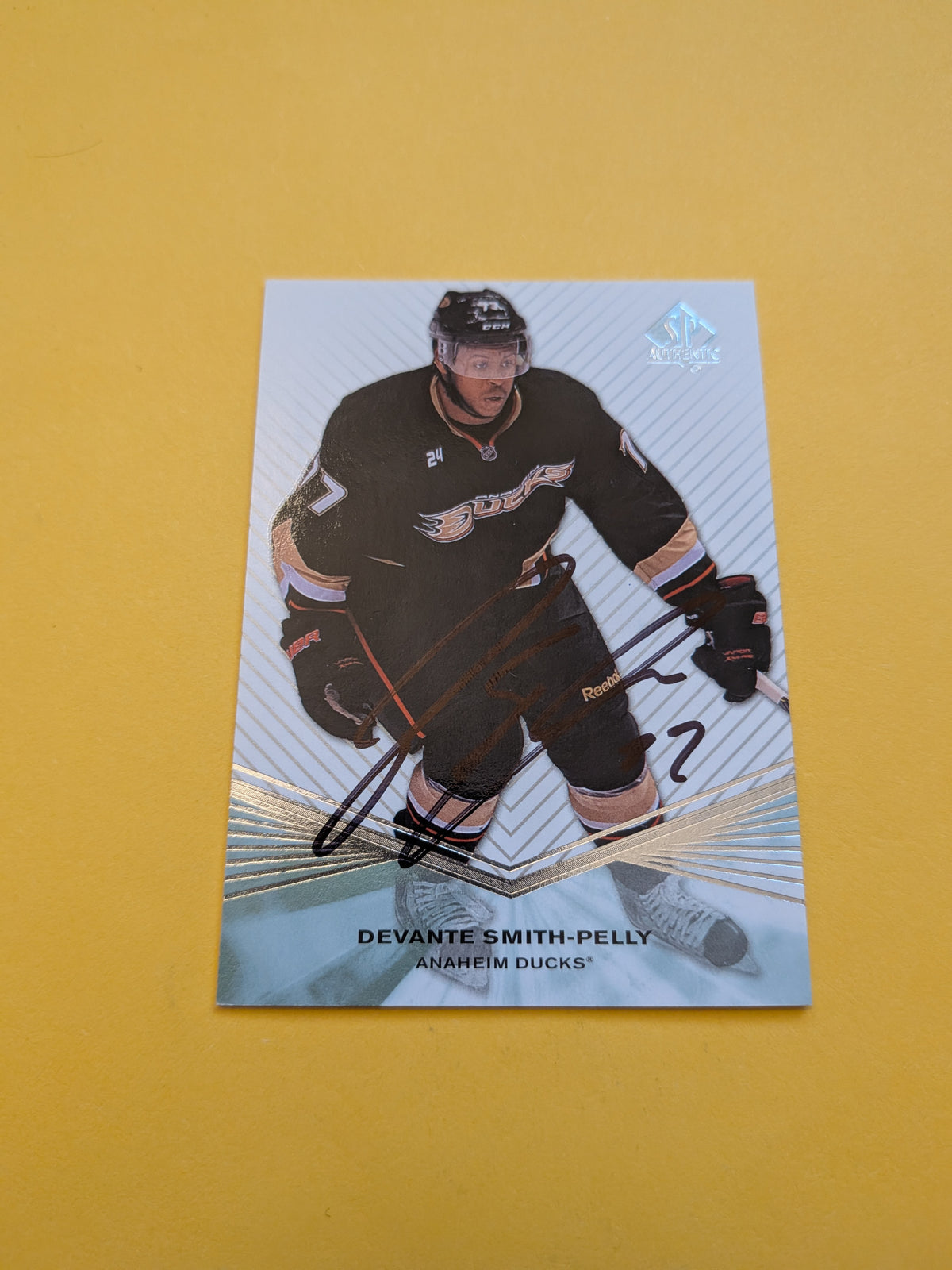 Devante Smith Pelly Signed Anaheim Ducks Rookie Card B