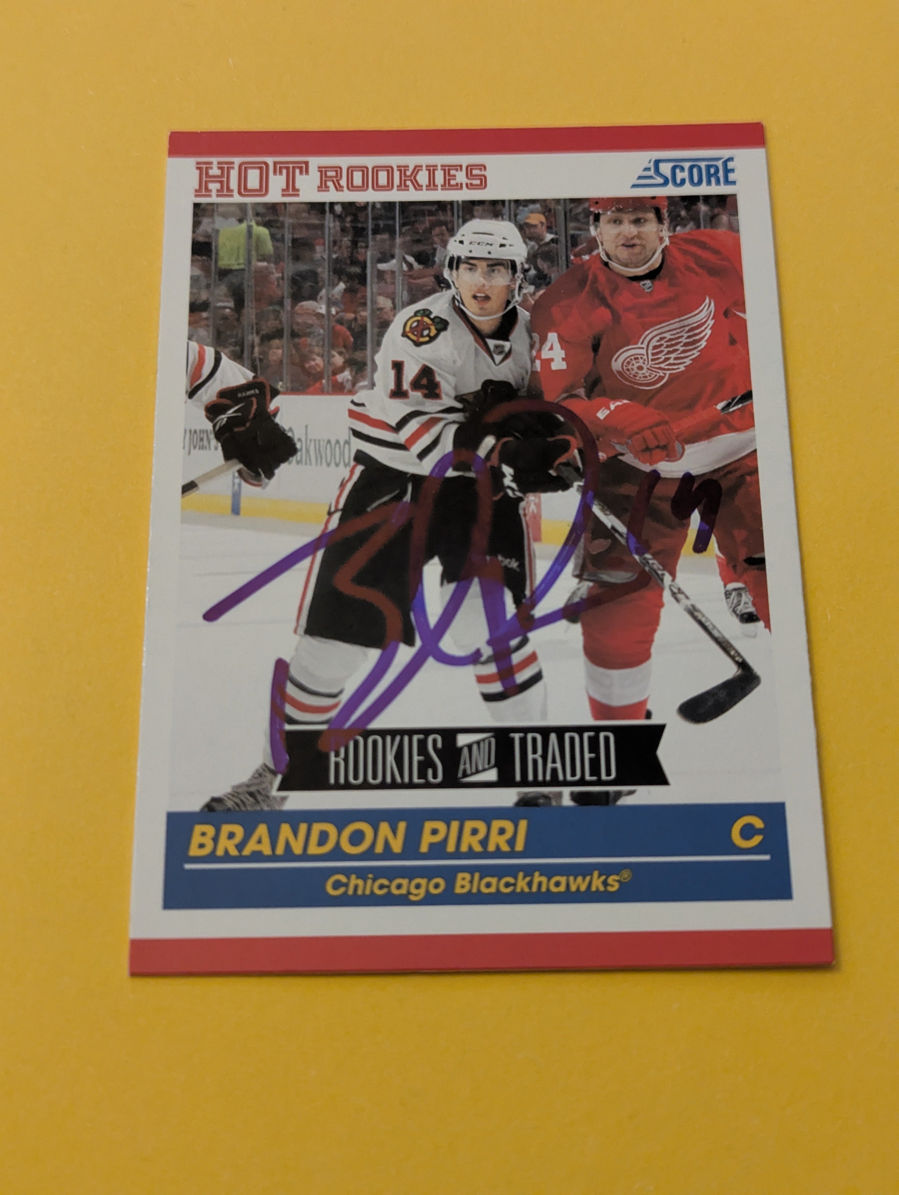 Brandon Pirri Signed Chicago Blackhawks Card