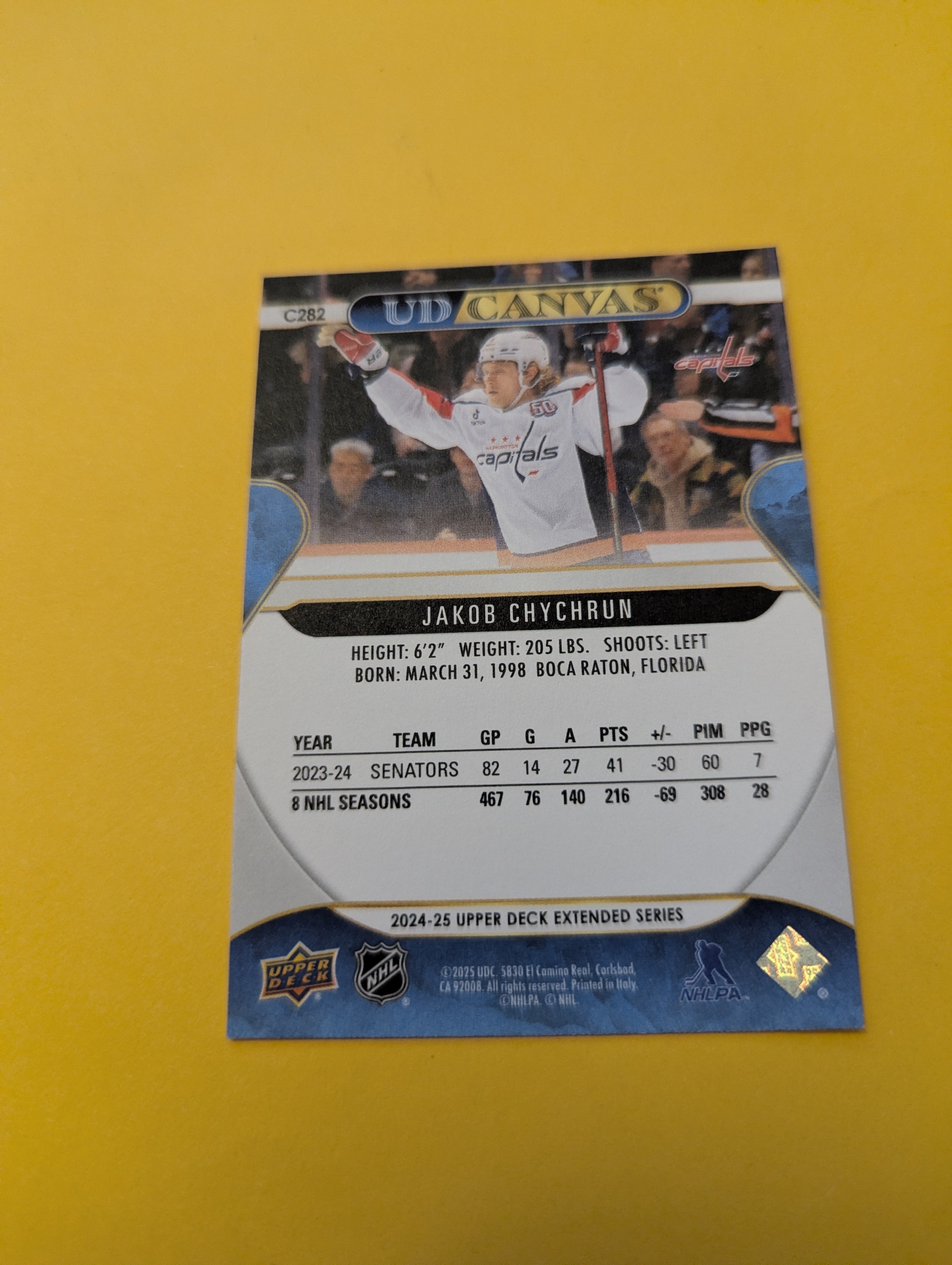 Jakob Chychrun 24-25 Upper Deck UD Canvas Card