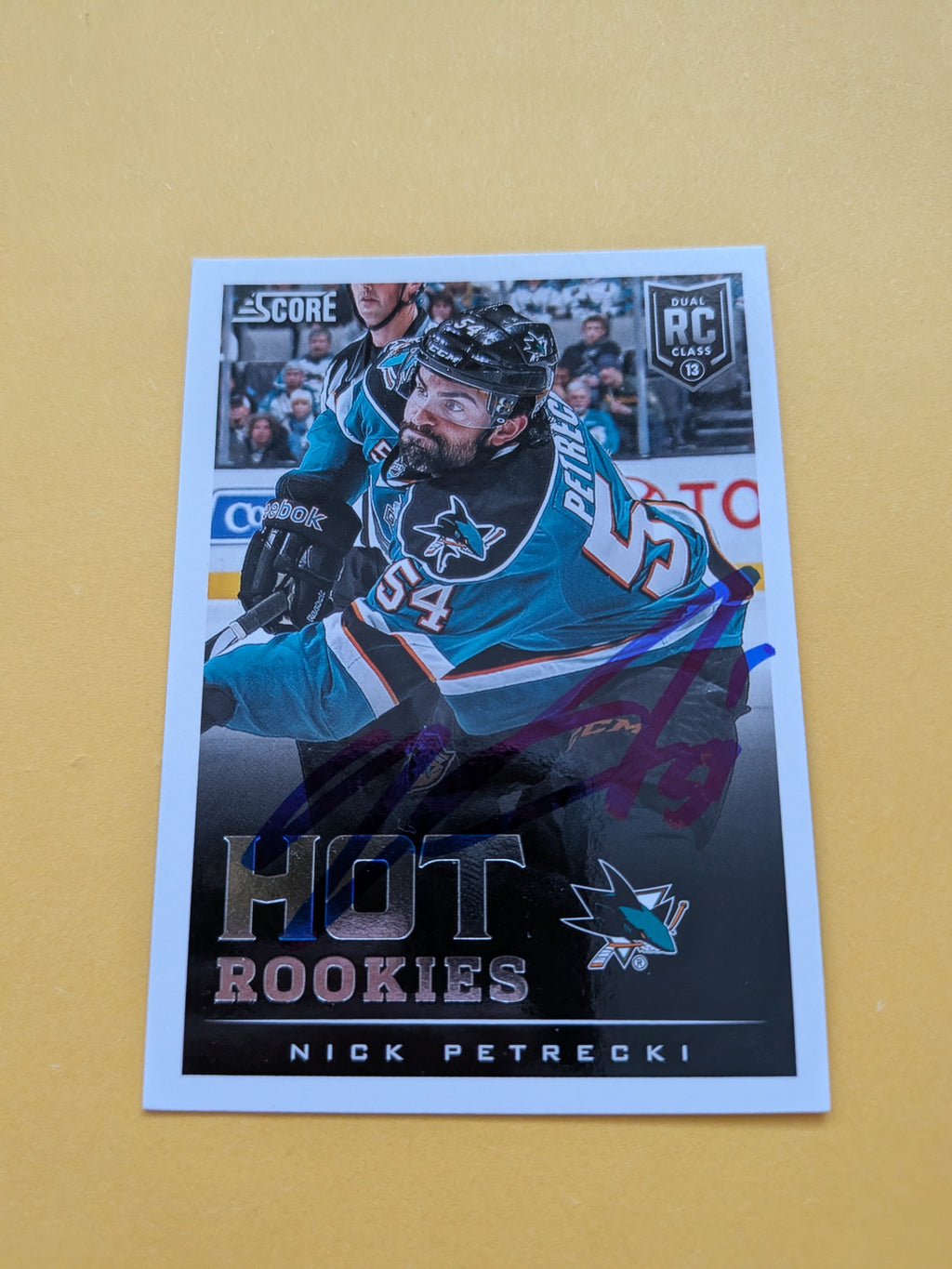 Nick Petrecki Signed San Jose Sharks Rookie Card A