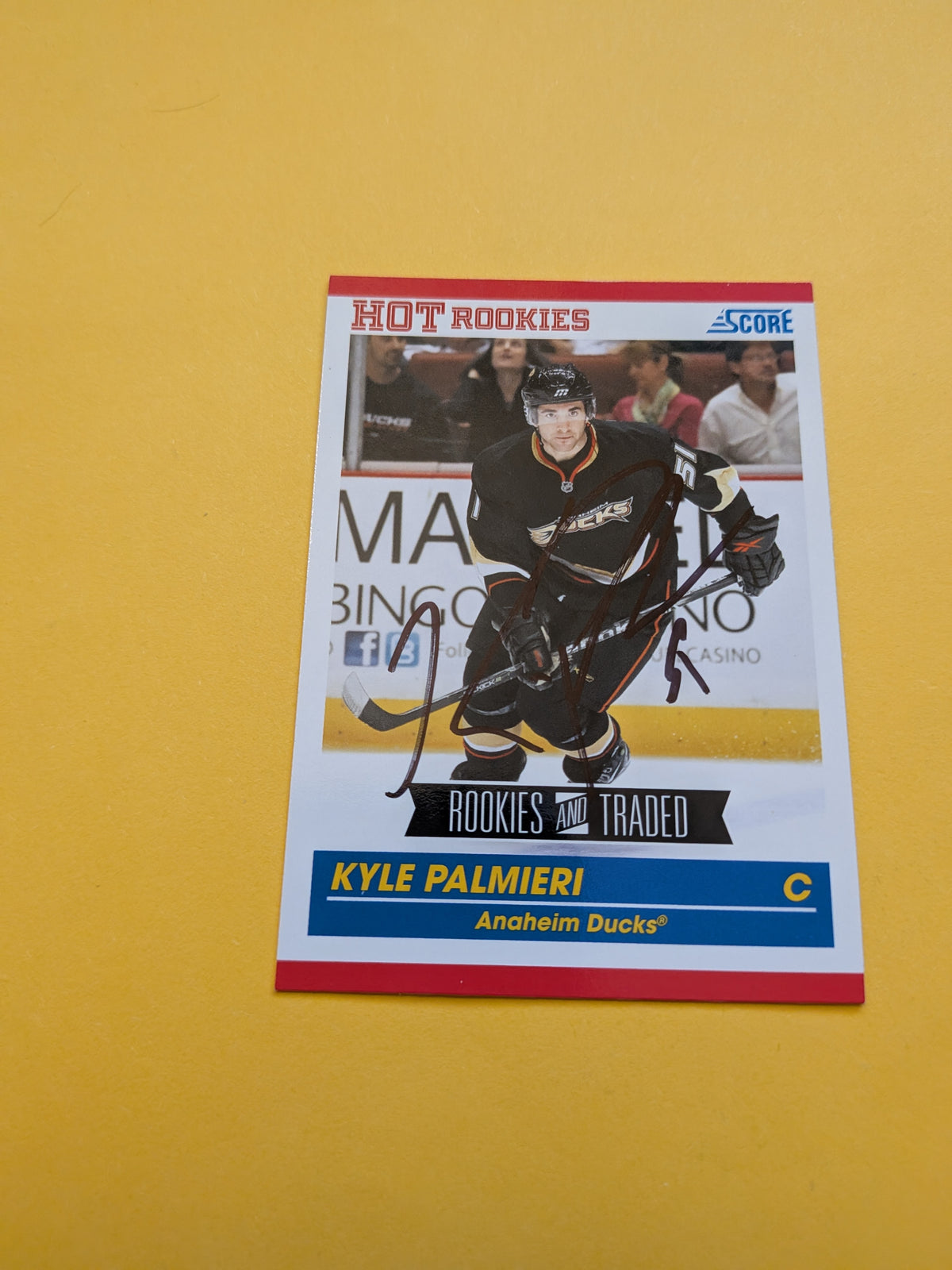 Kyle Palmieri Signed Anaheim Ducks Rookie Card A