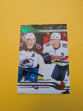 Nathan MacKinnon Matthew Tkachuk 25-26 Upper Deck Green Holiday Checklist Card