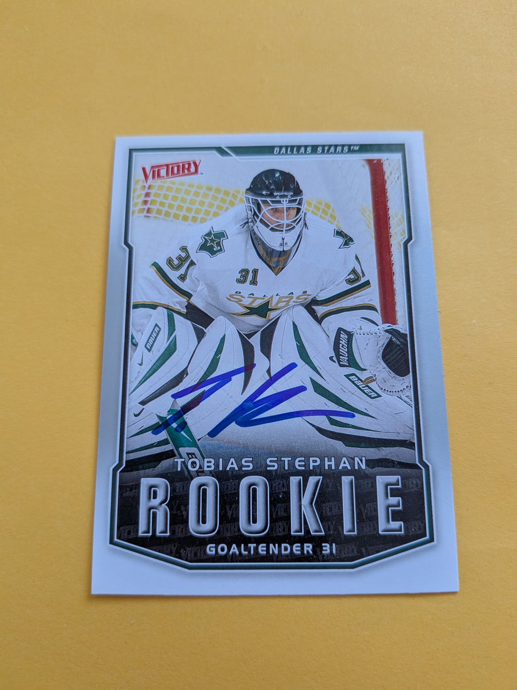 Tobias Stephan Signed Dallas Stars Rookie Card C