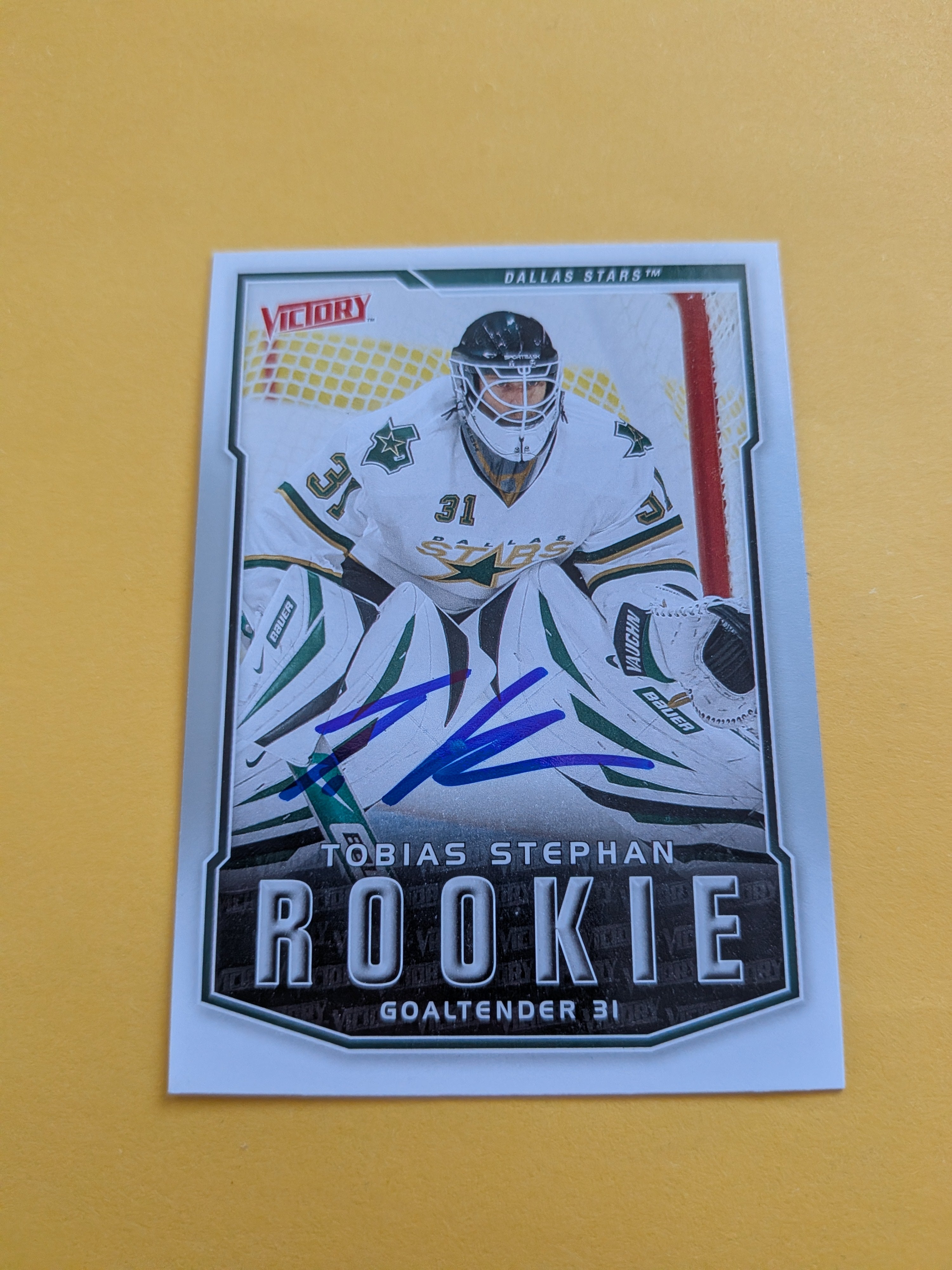 Tobias Stephan Signed Dallas Stars Rookie Card C