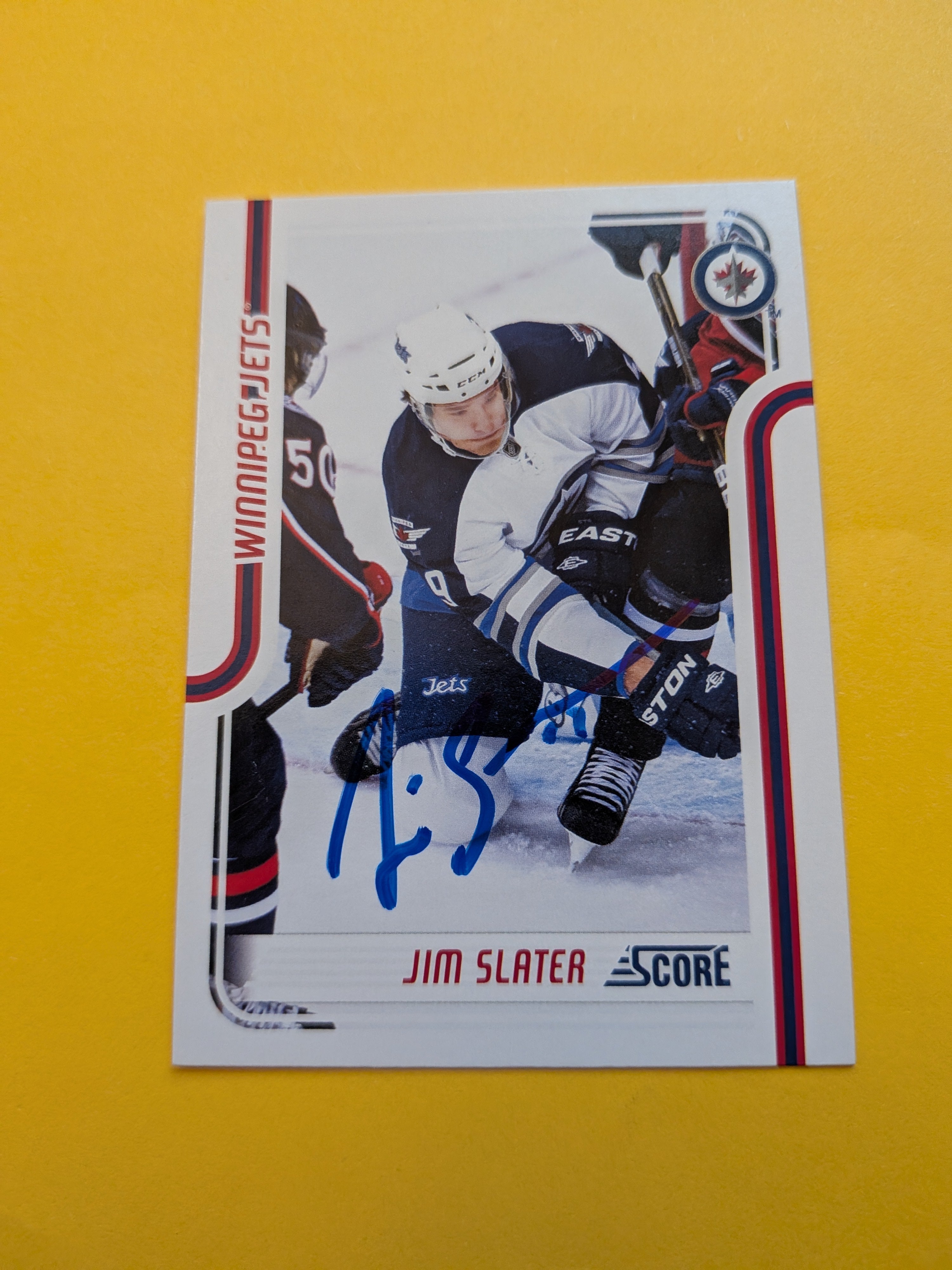 Jim Slater Signed Winnipeg Jets Card A