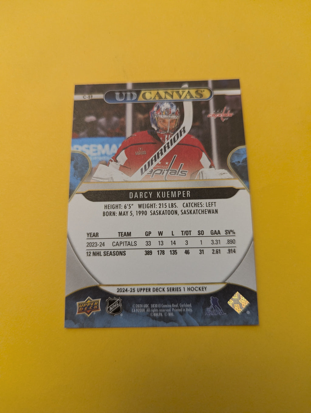 Darcy Kuemper 24-25 Upper Deck UD Canvas Card