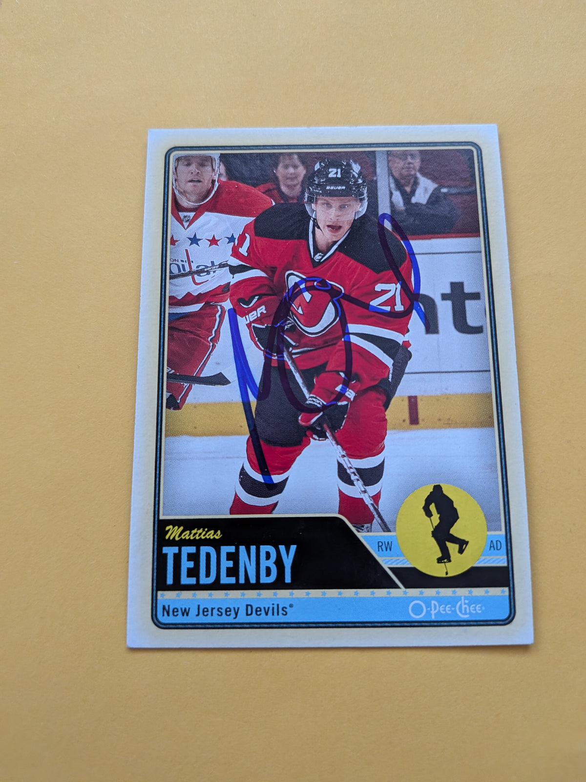 Mattias Tedenby Signed New Jersey Devils Card E