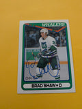 Brad Shaw Signed Hartford Whalers Card F