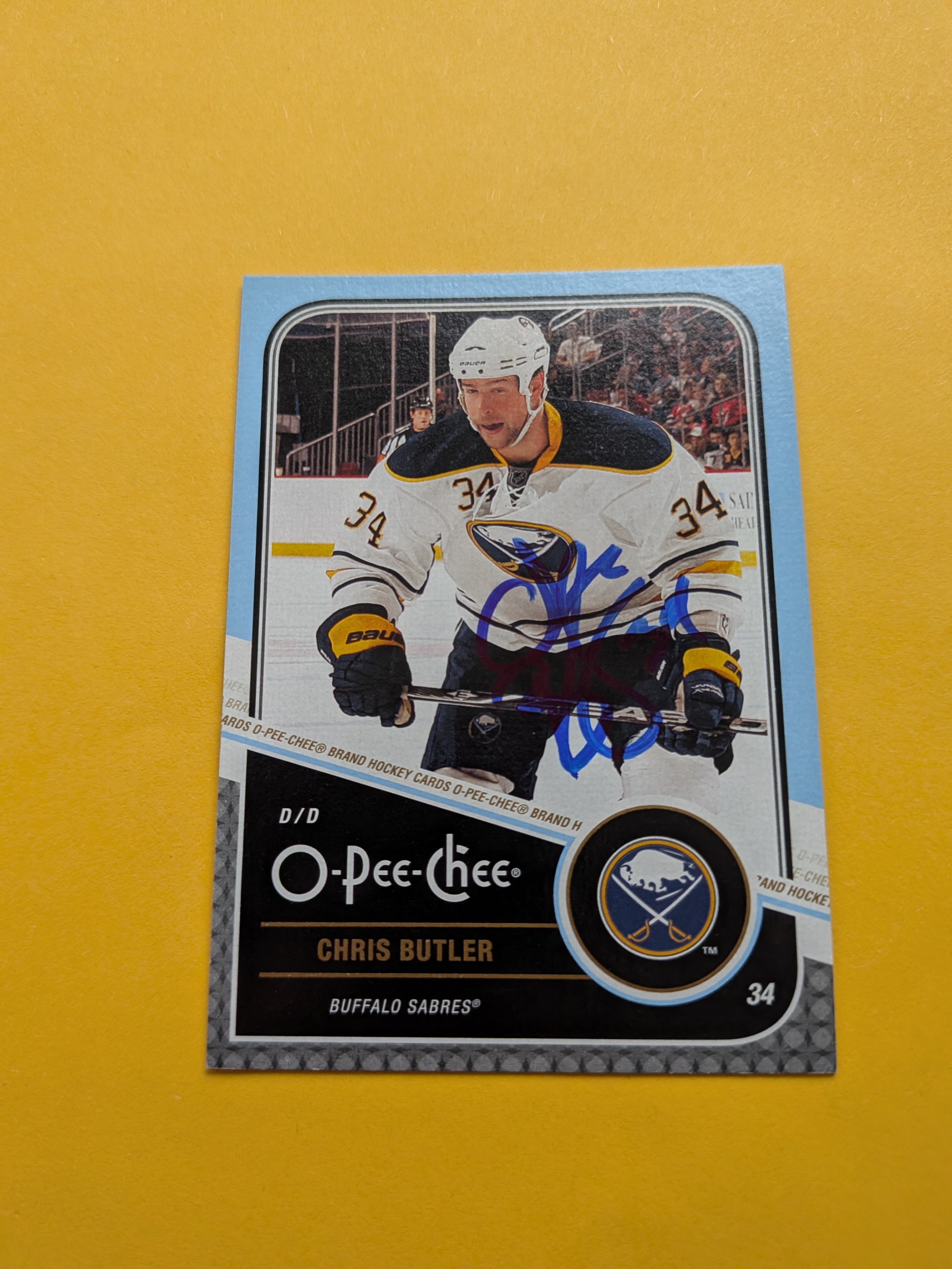 Chris Butler Signed Buffalo Sabres Card D