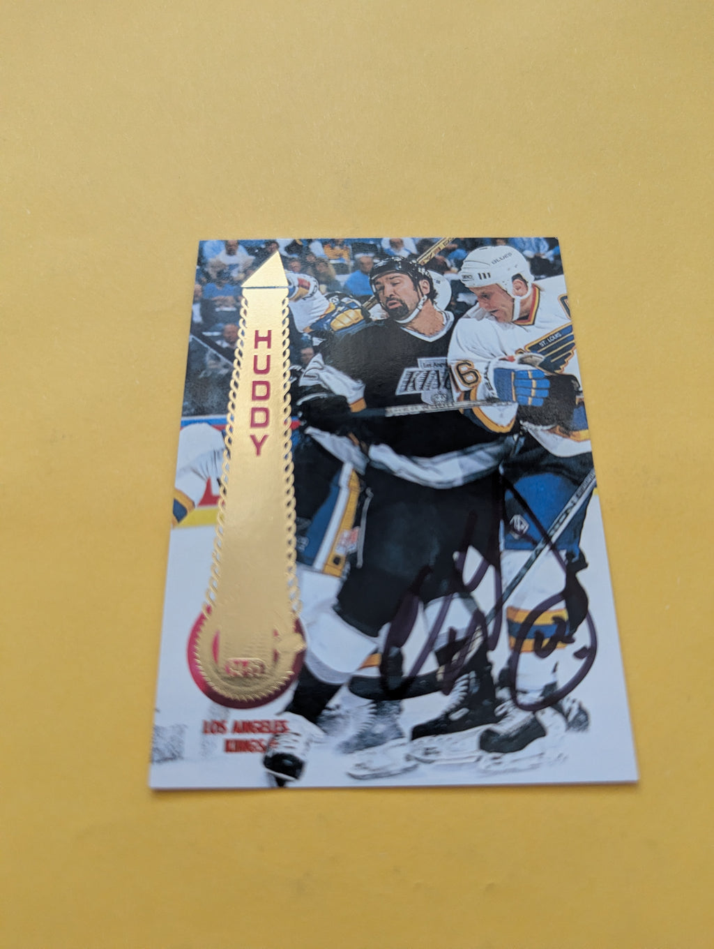 Charlie Huddy Signed Los Angeles Kings Card A