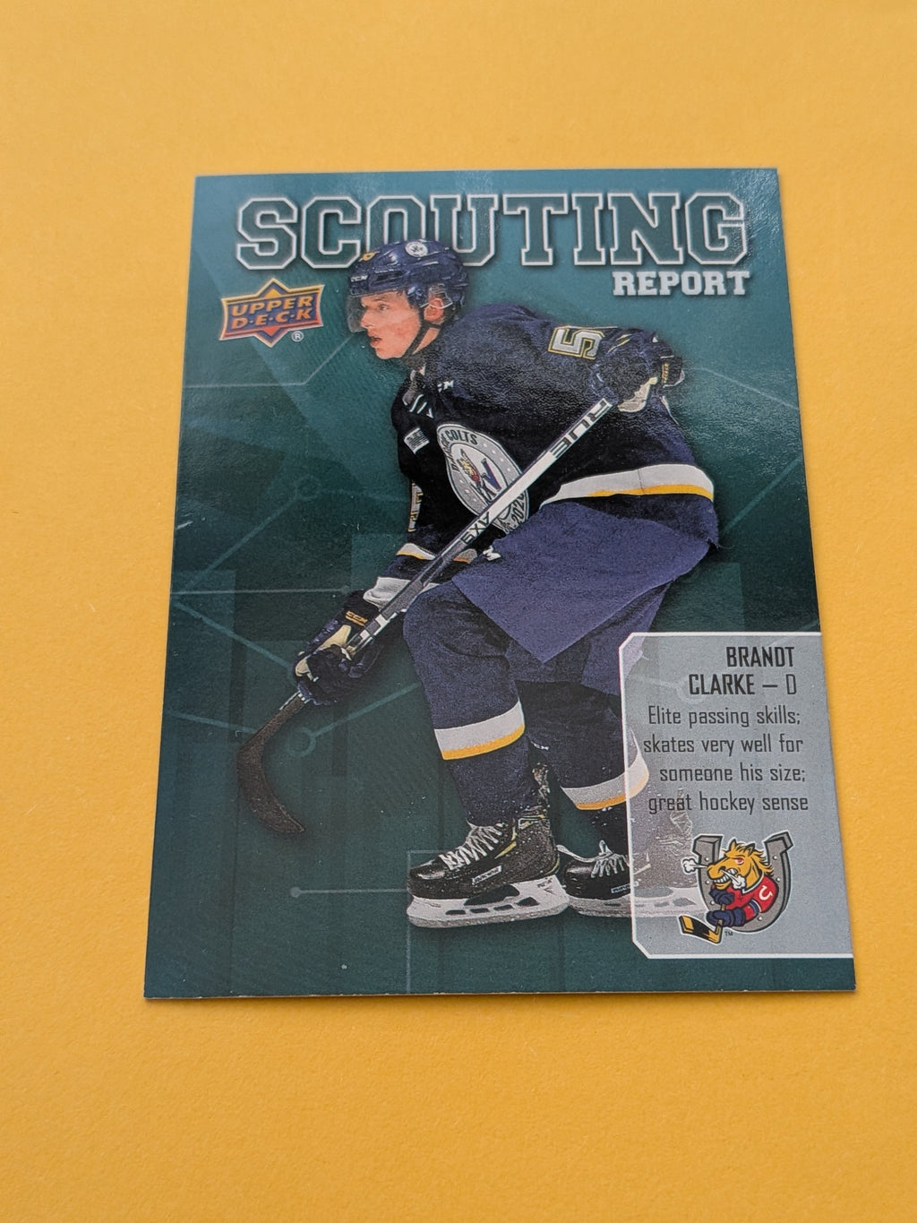 Brandt Clarke 19-20 Upper Deck CHL Scouting Reports Card