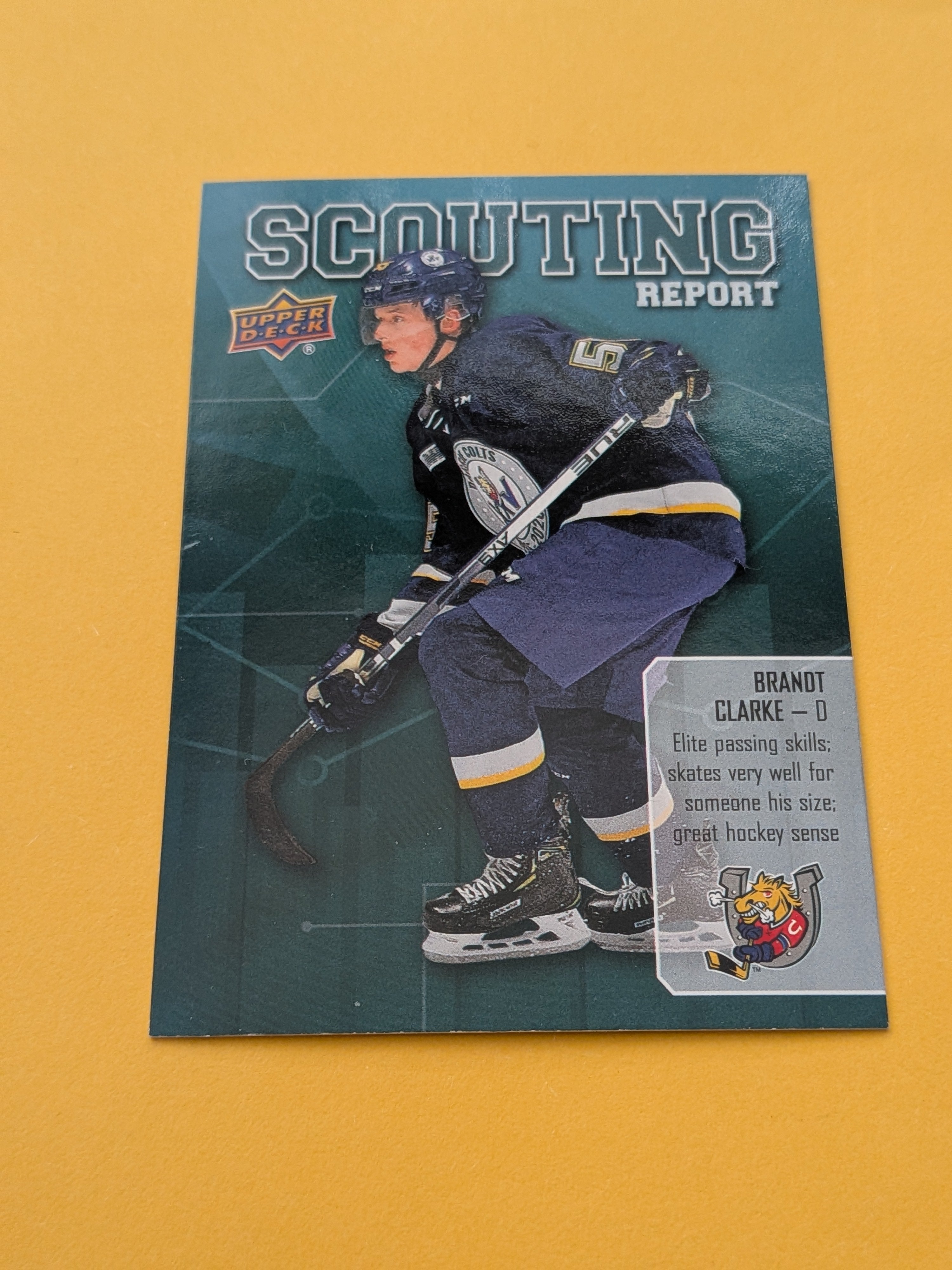 Brandt Clarke 19-20 Upper Deck CHL Scouting Reports Card