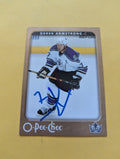 Derek Armstrong Signed Los Angeles Kings Card B