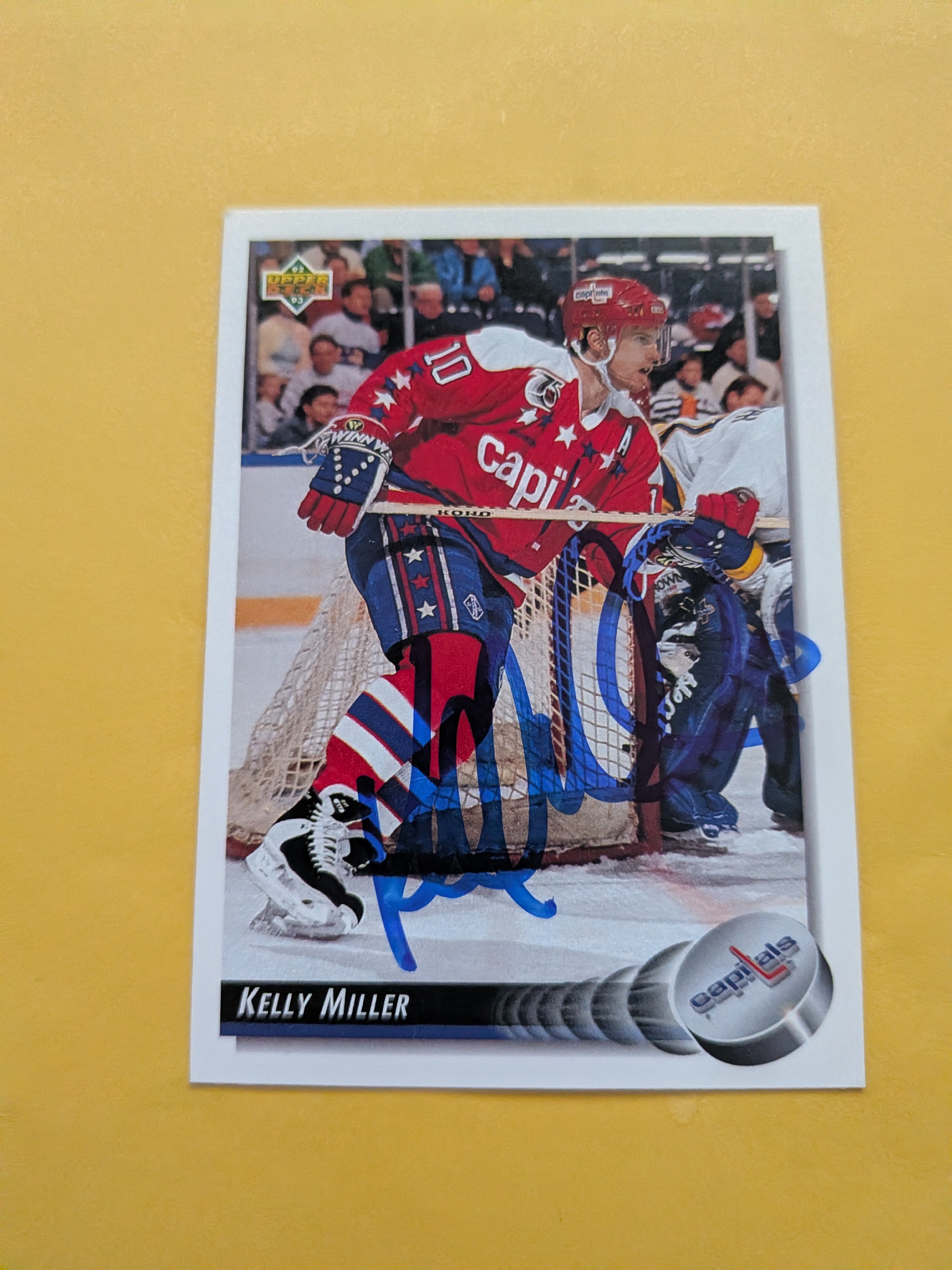 Kelly Miller Signed Washington Capitals Card A
