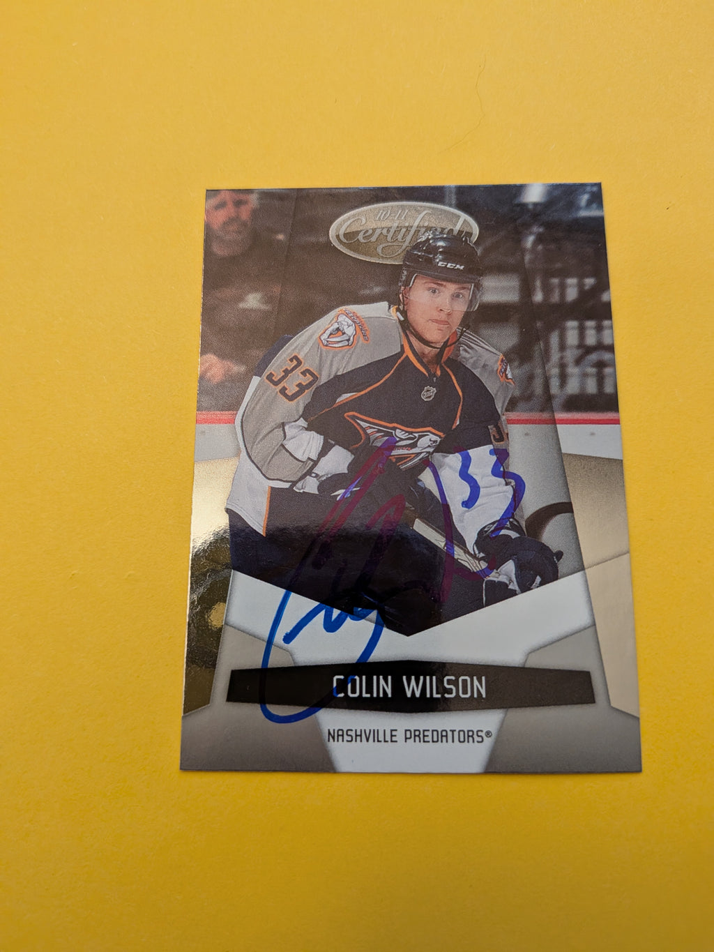 Colin Wilson Signed Nashville Predators Card A