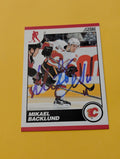 Mikael Backlund Signed Calgary Flames Card