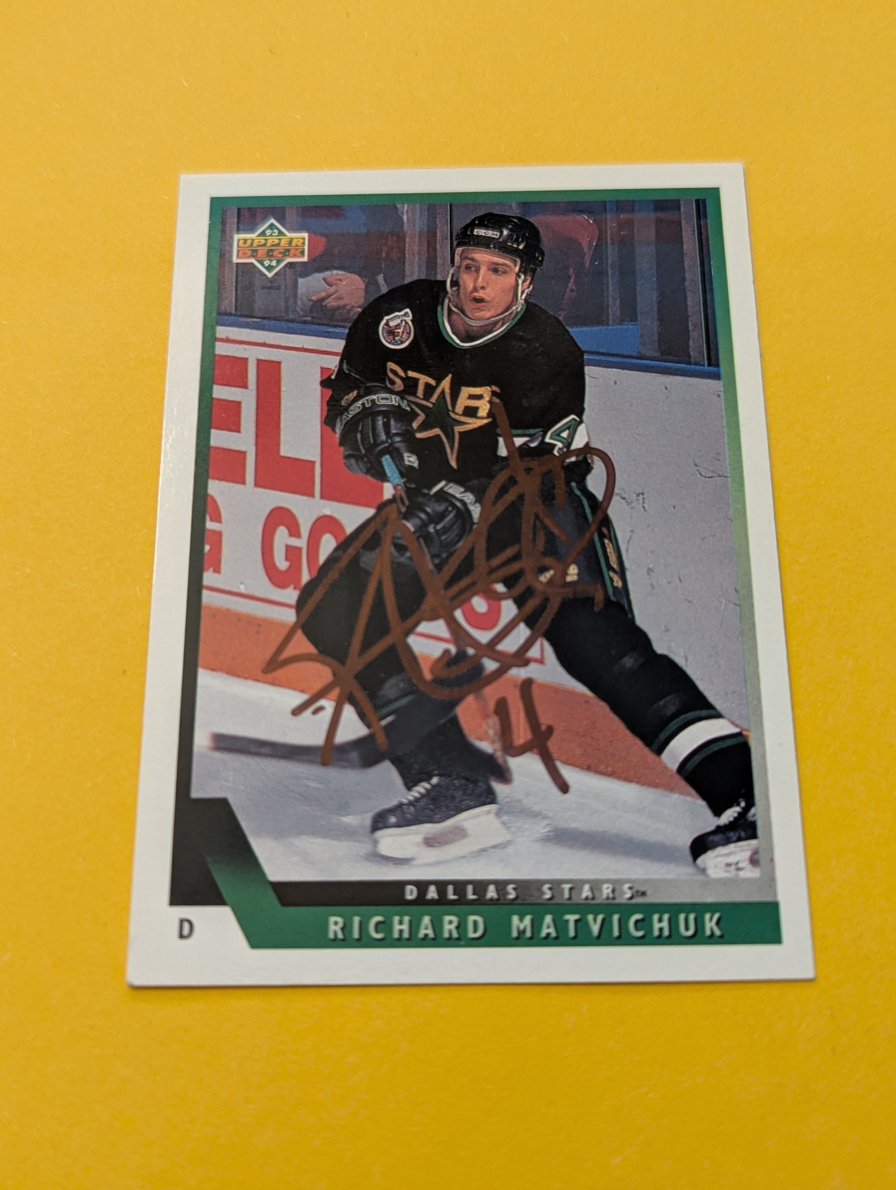 Richard Matvichuk Signed Dallas Stars Card