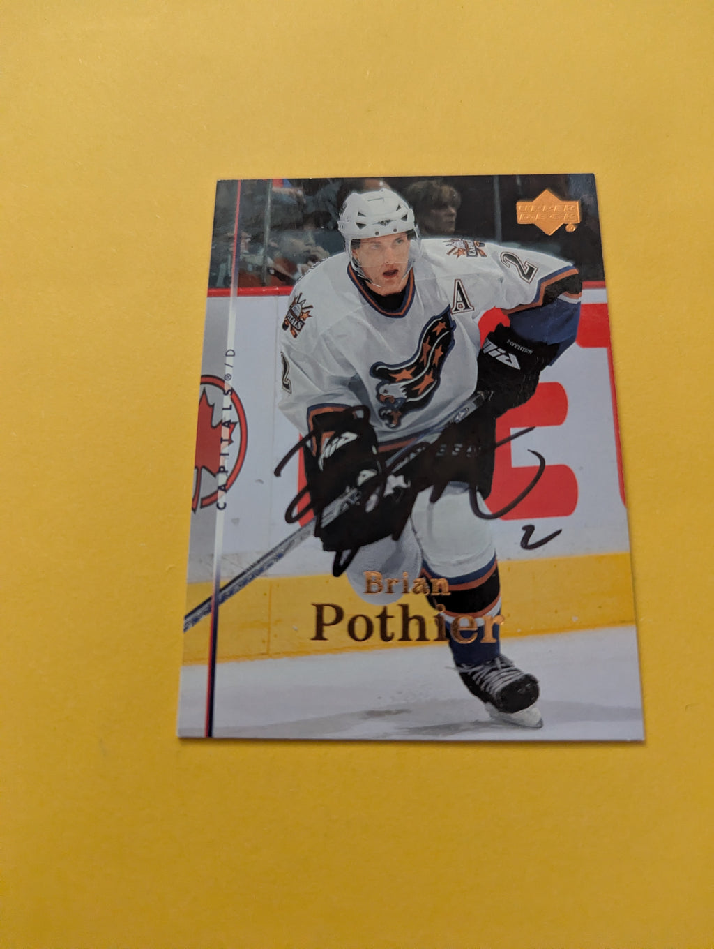 Brian Pothier Signed Washington Capitals Card