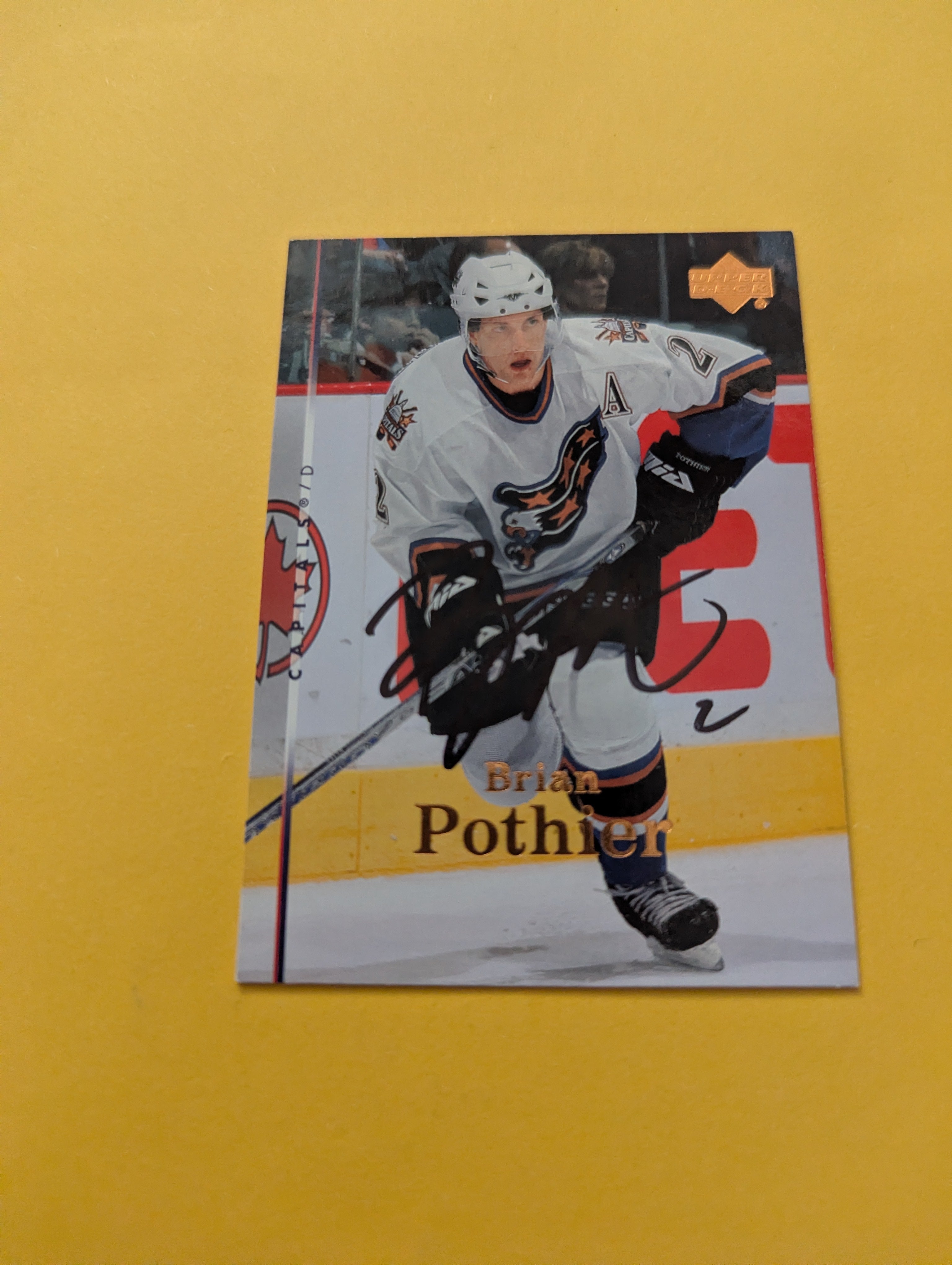 Brian Pothier Signed Washington Capitals Card