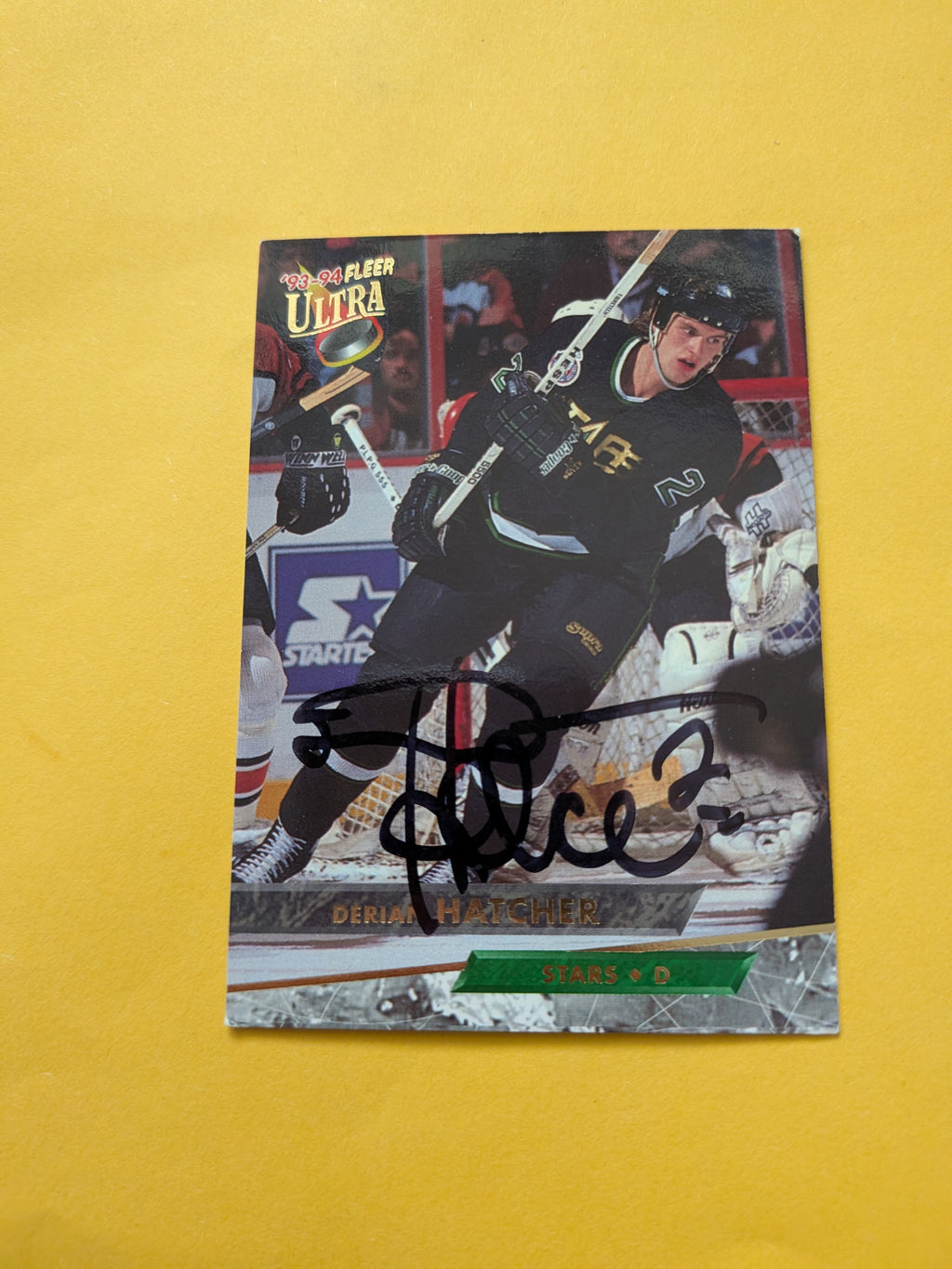 Derian Hatcher Signed Minnesota North Stars Card A