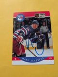 Mark Janssens Signed New York Rangers Card B