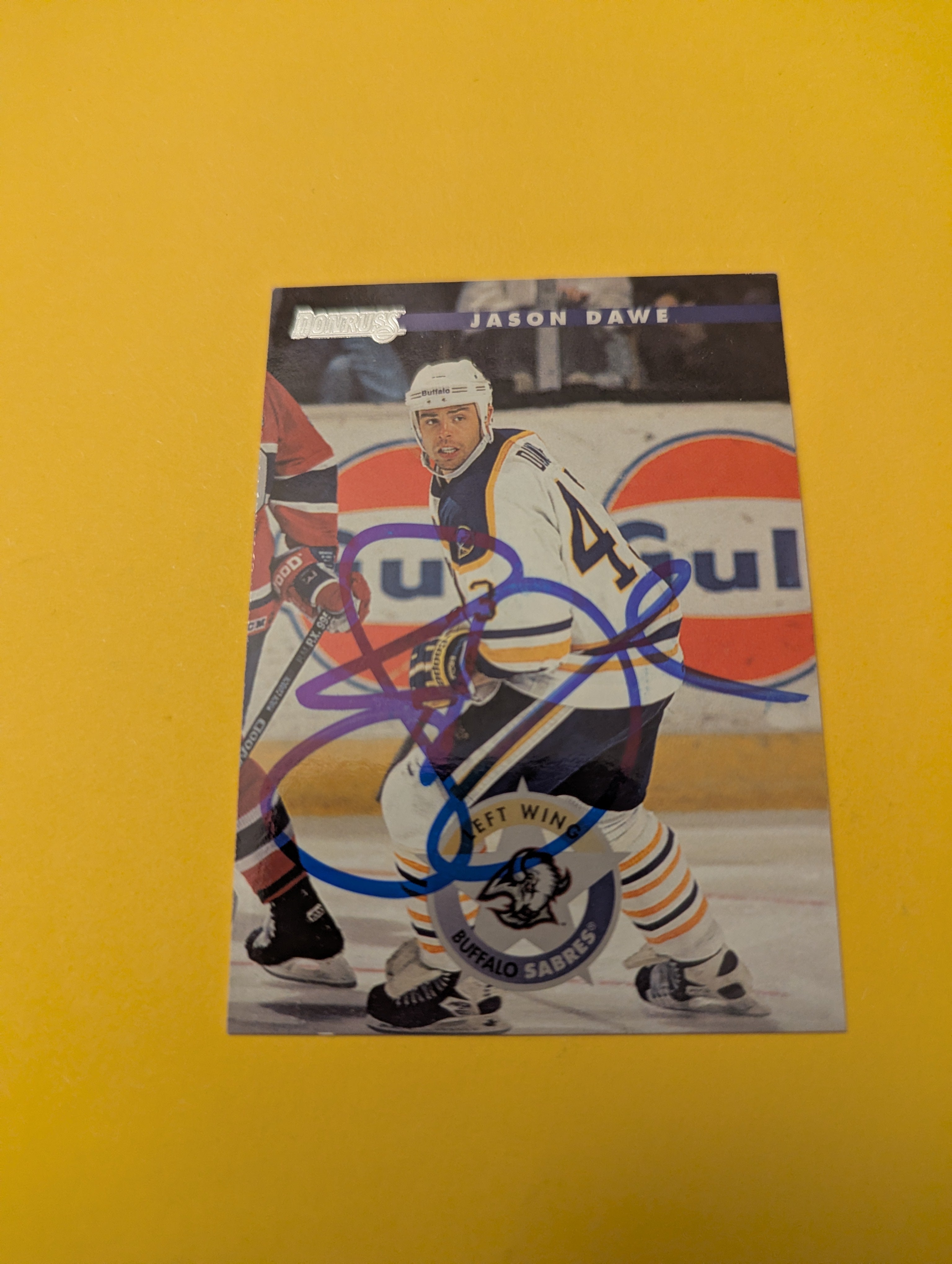 Jason Dawe Signed Buffalo Sabres Card