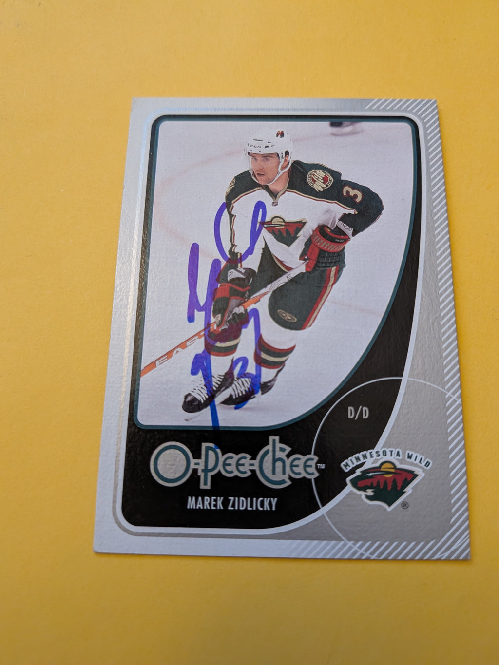 Marek Zidlicky Signed Minnesota Wild Card A