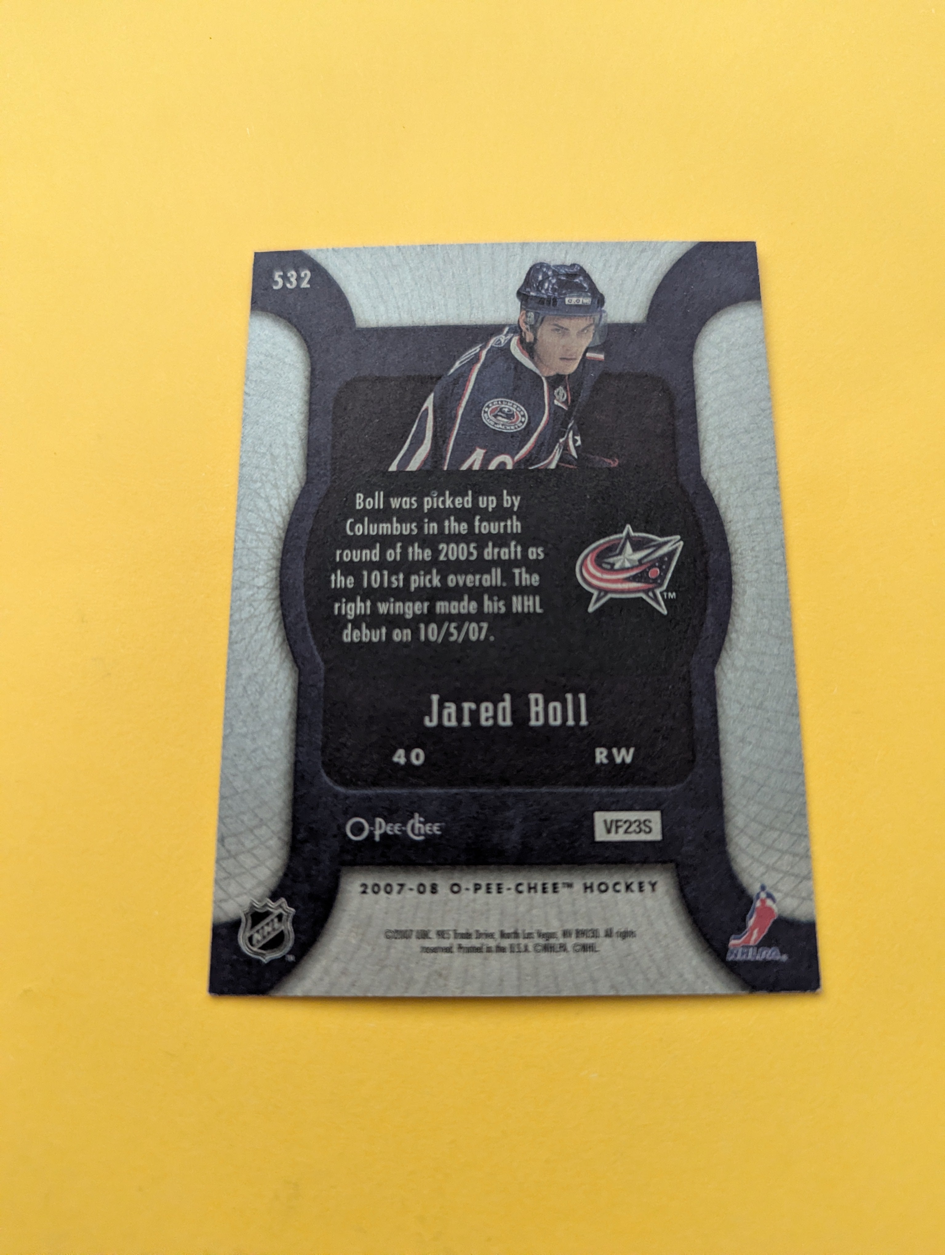 Jared Boll Signed Columbus Blue Jackets Rookie Card