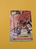 Steve Larmer Signed Chicago Blackhawks Card O